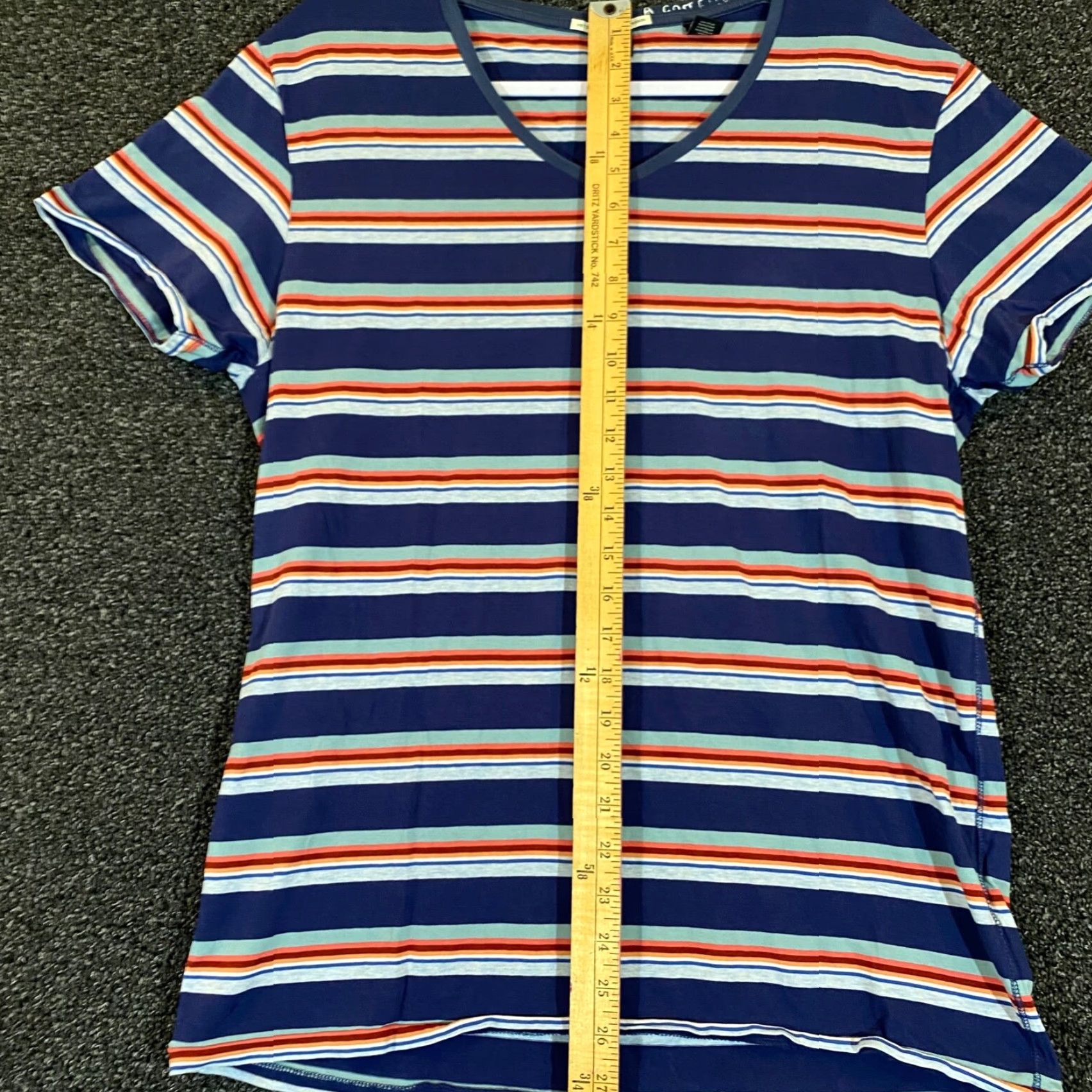 Scotch & Soda Scotch and Soda Shirt Womens Large Blue Multicolor Stripe V-Neck Casual Shirt Women Large Blue Multicolor Stripe V-Neck Casual Size L / US 10 / IT 46 - 3 Thumbnail
