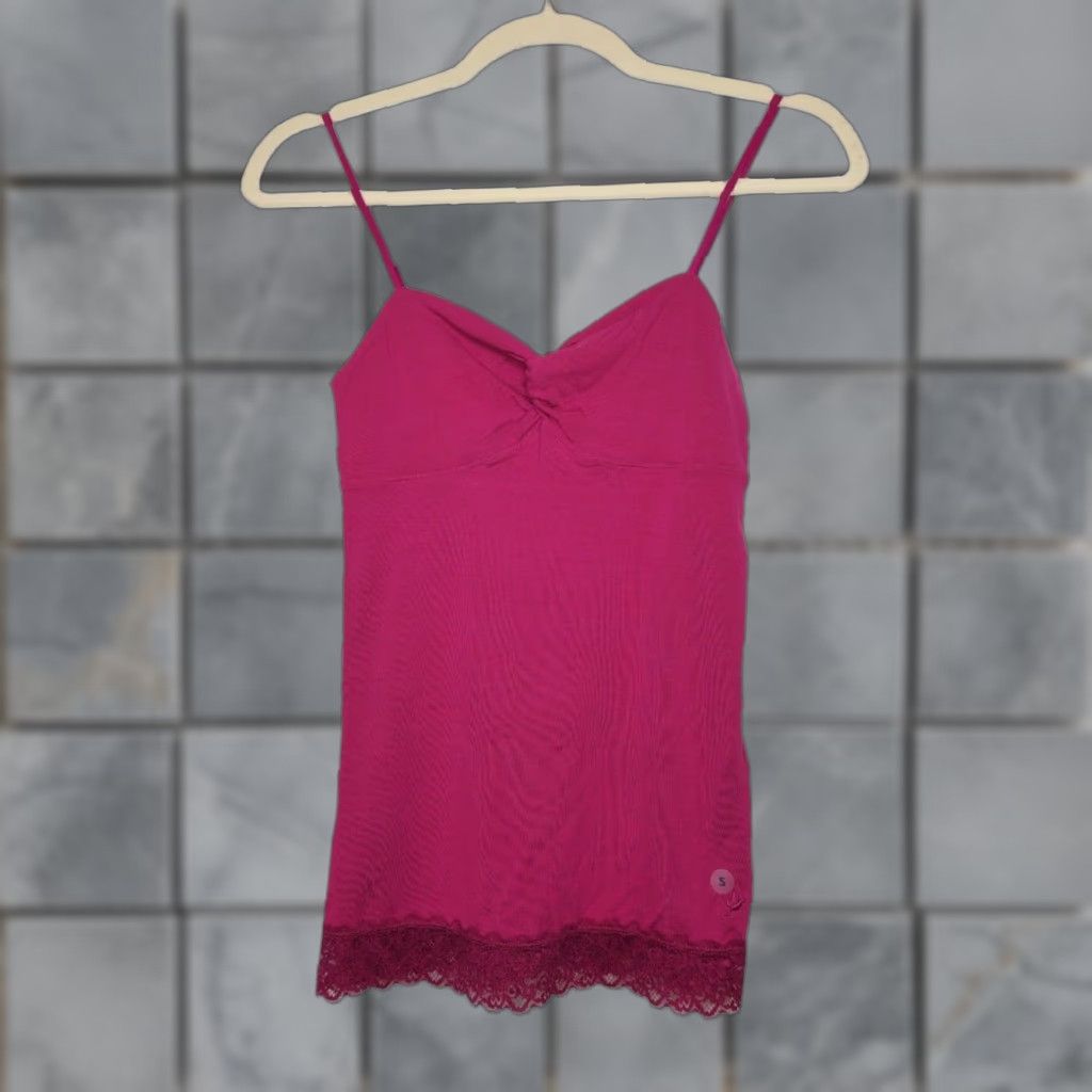 Vintage VINTAGE Aerie Cami Tank Top Lace Pink Spaghetti Strap Fairy Whimsy Shirt Womens S Size S / US 4 / IT 40 - 1 Thumbnail