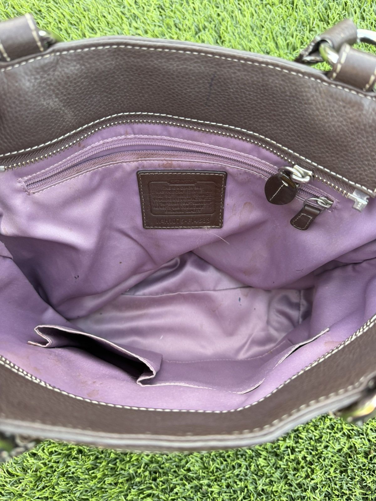 Coach Vintage y2k brown pebble leather Coach bag Size ONE SIZE - 4 Thumbnail