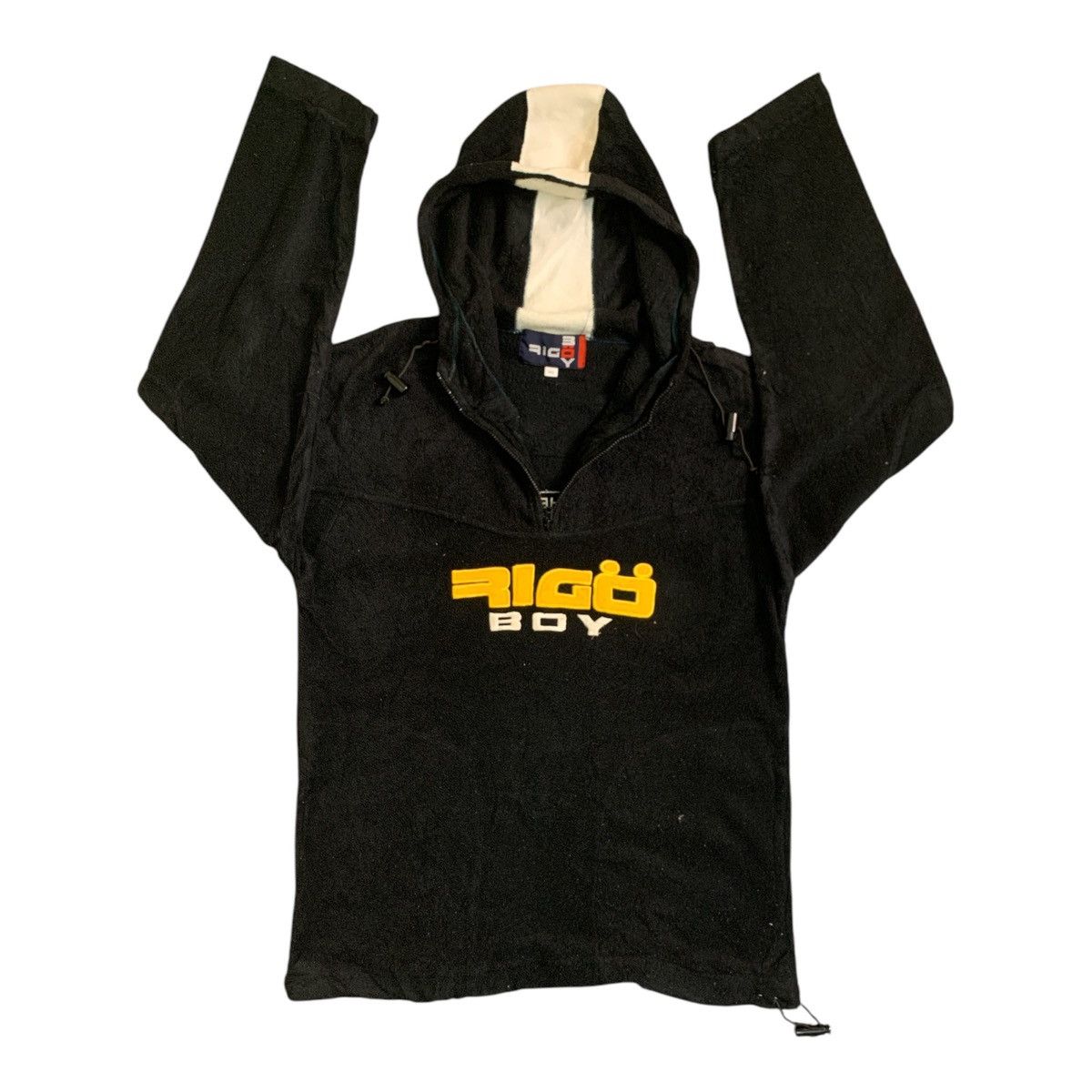 Japanese Brand Rare Design Rigo Boy Half Zipper Hoodie Fleece Jackets Size US M / EU 48-50 / 2 - 3 Thumbnail