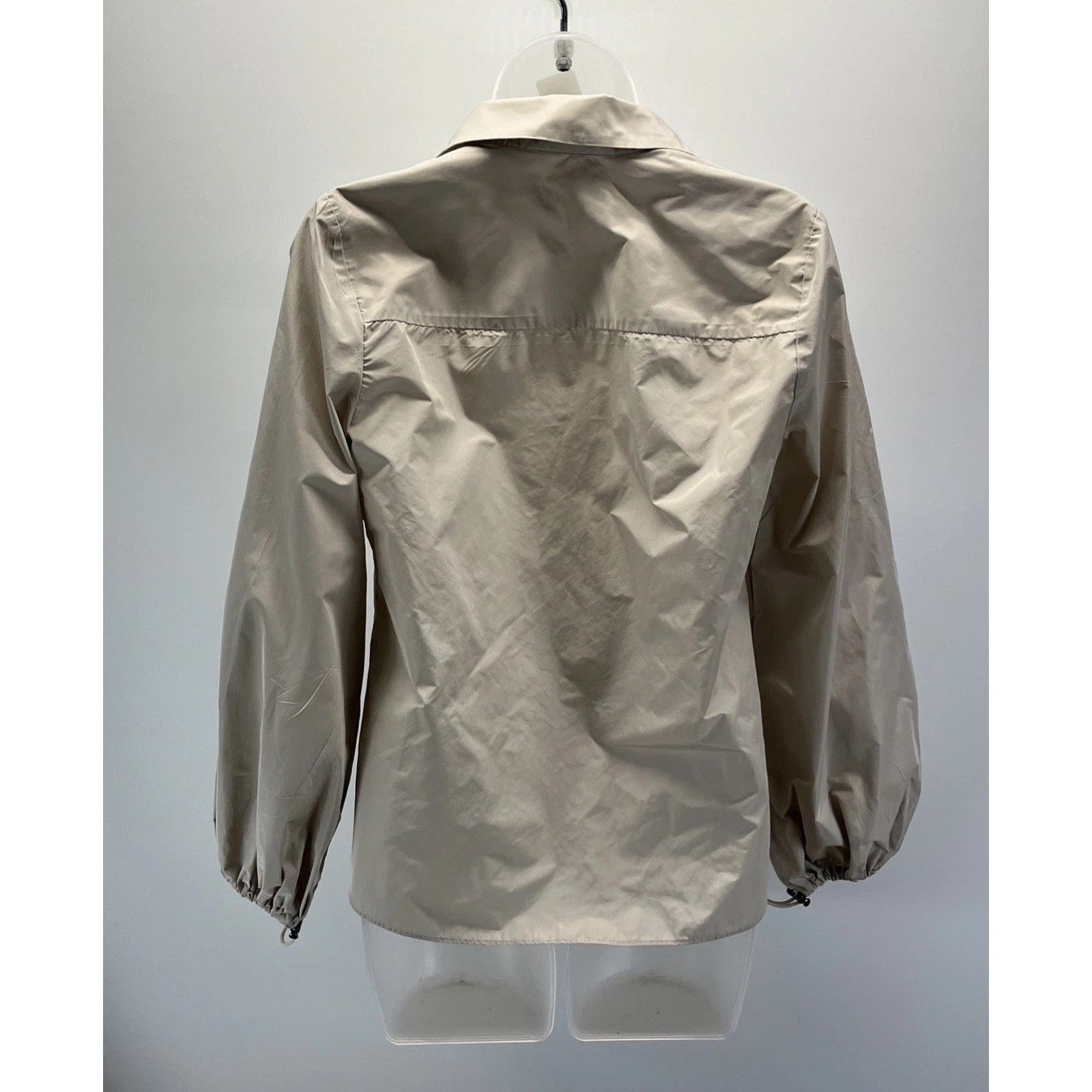 Chicos Chicos Bungee Sleeve Button Up Beige Shacket XS Size XS / US 0-2 / IT 36-38 - 4 Thumbnail