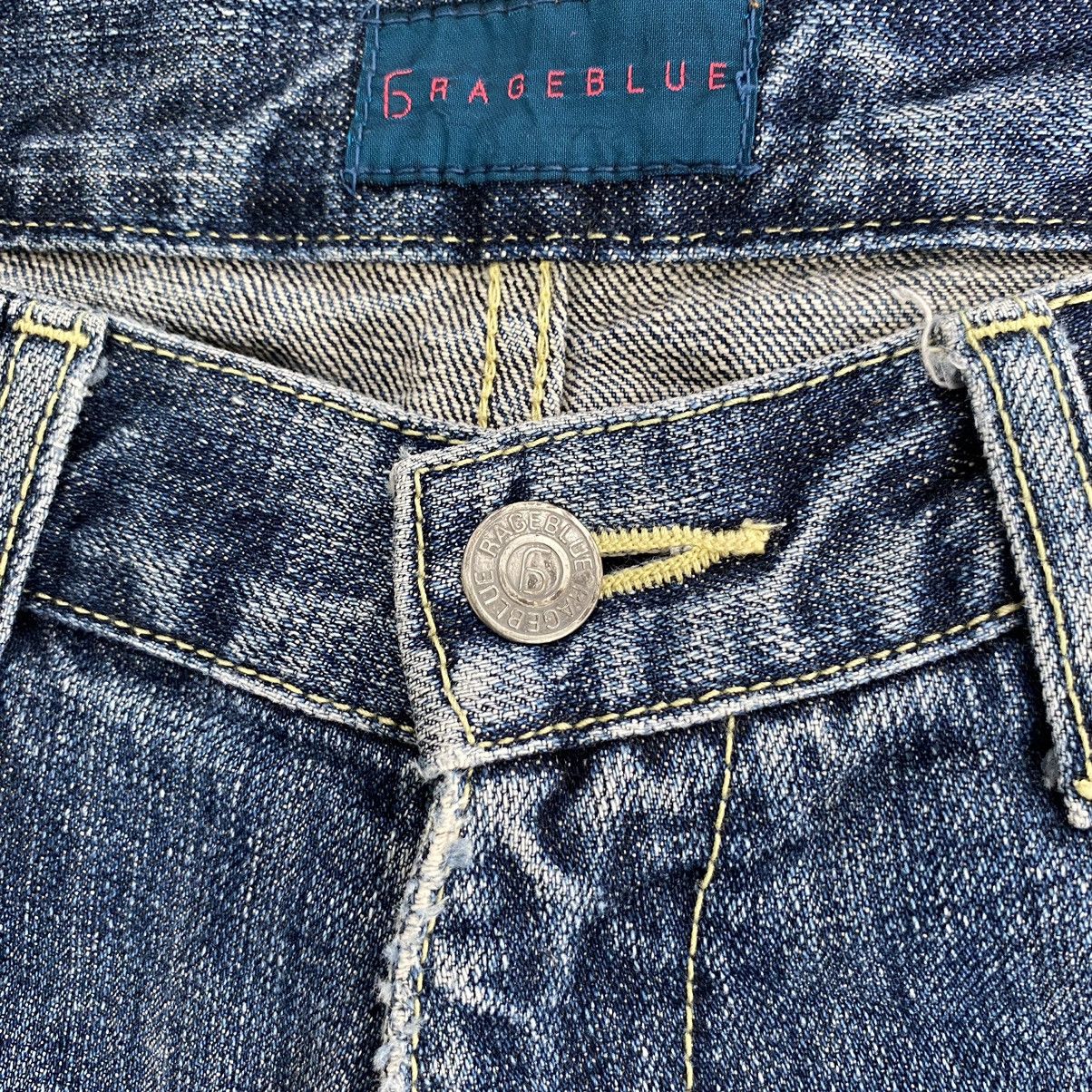 Designer × Japanese Brand Rage Blue Japan Double Waist Denim Jeans Size US 31 - 9 Thumbnail