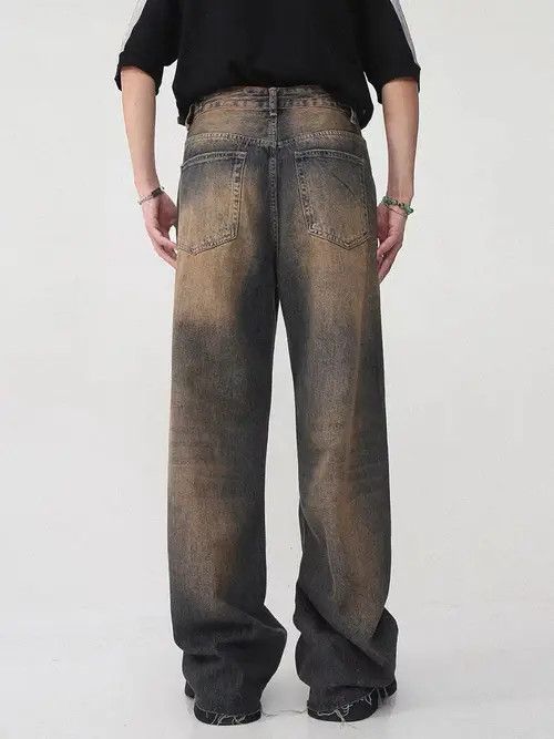 Japanese Brand Vintage Distressed Straight High Street Wide-Leg Jeans Size US 33 - 2 Thumbnail