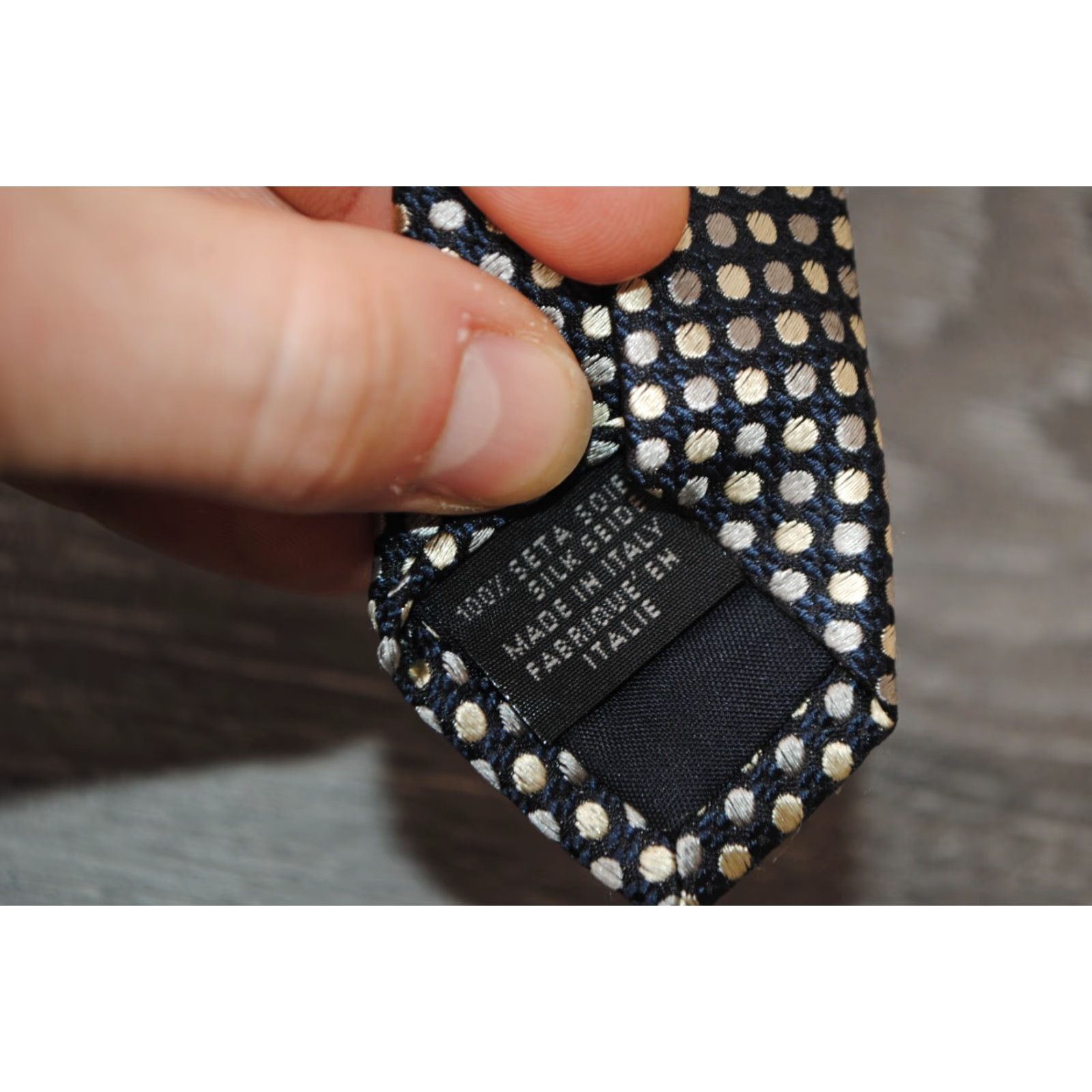 Canali VINTAGE MEN'S CANALI POLKA DOT BLACK WHITE TIE MADE IN ITALY 100% SILK LUXURY CLASSIC Size ONE SIZE - 5 Thumbnail