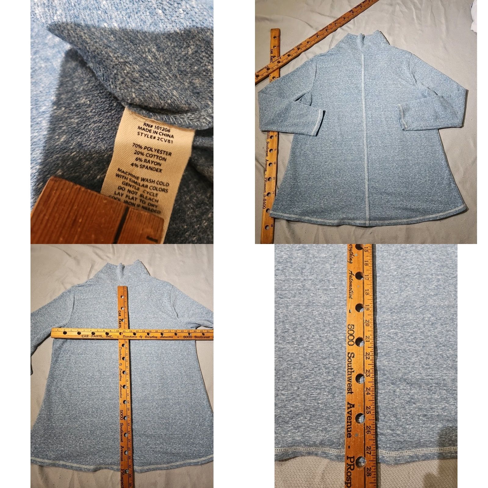 Soft Surroundings Soft Surroundings Shirt Womens XL Blue Brinley Tunic Top Cowl Henley Button Shirt XS? Size XL / US 12-14 / IT 48-50 - 8 Thumbnail