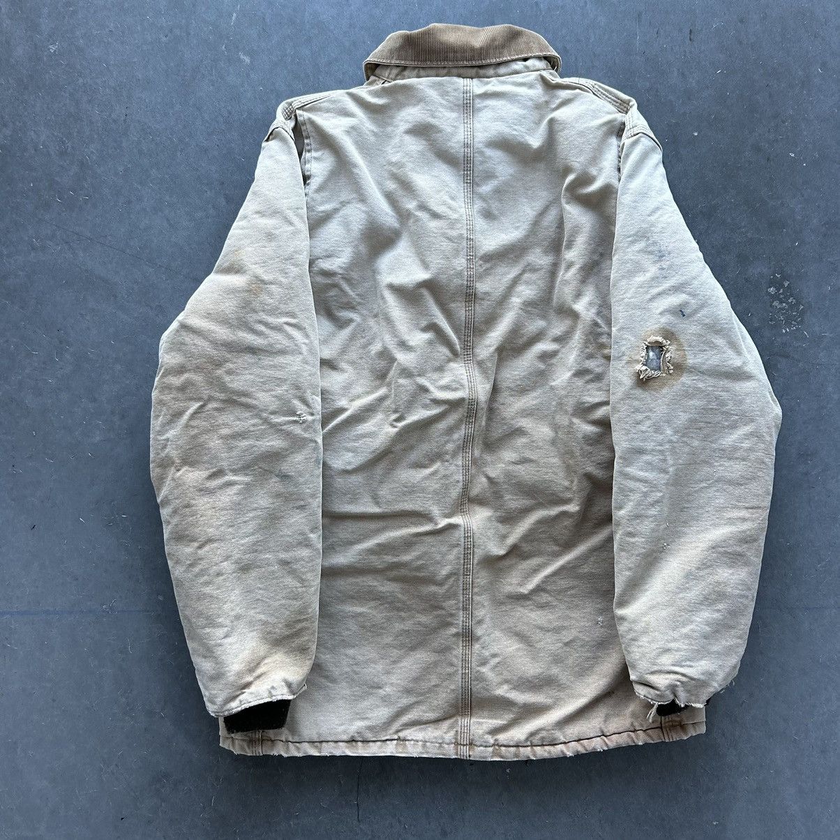 Carhartt × Vintage Crazy Vintage 80s Thrashed Carhartt Chore Barn Coat Grunge Size US XL / EU 56 / 4 - 4 Thumbnail