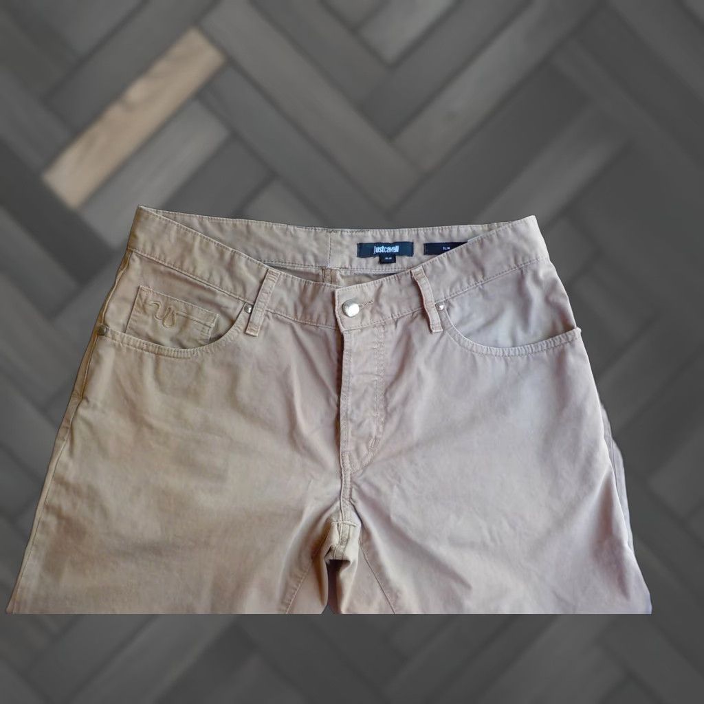 Just Cavalli JUST CAVALLI Tan Jeans Slim Button Fly 5 Pocket Men SZ 32 100% Cotton Tan Jeans Slim Fit Pants Size US 32 / EU 48 - 1 Thumbnail