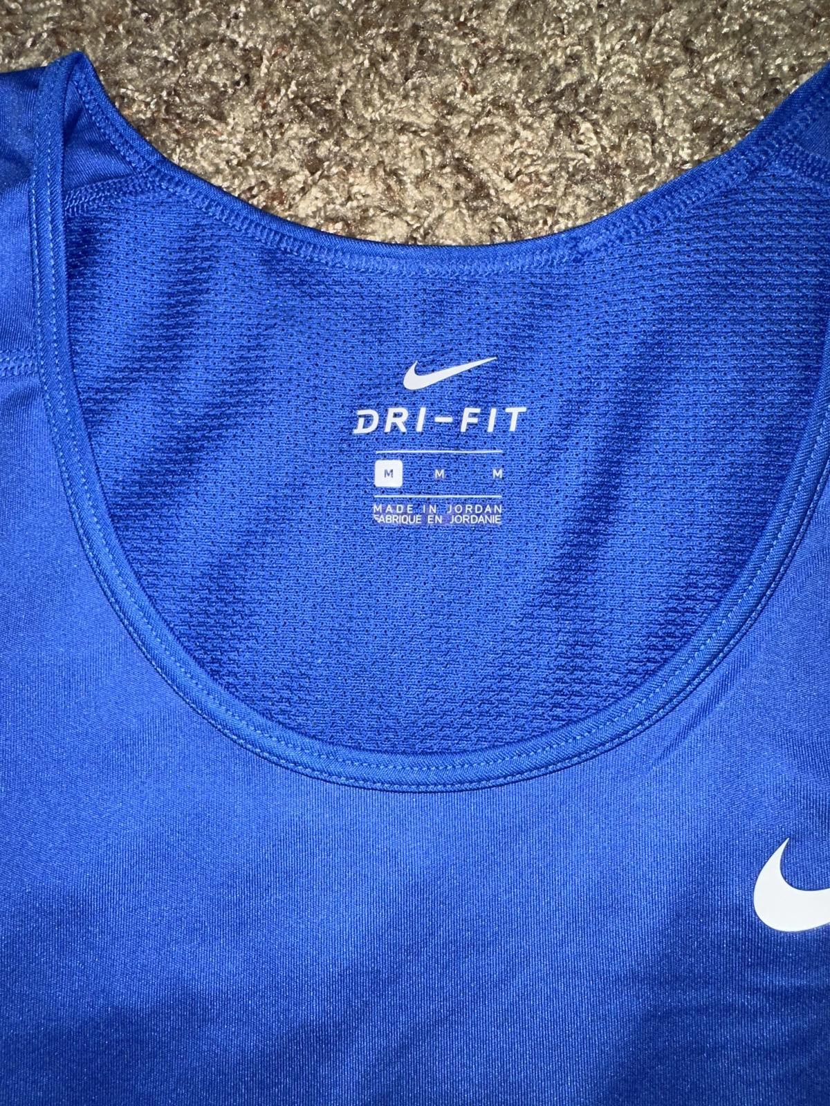 Nike Nike Dry Miler Black/White Running Race Day Track Tank Top Jersey Size US L / EU 52-54 / 3 - 3 Thumbnail