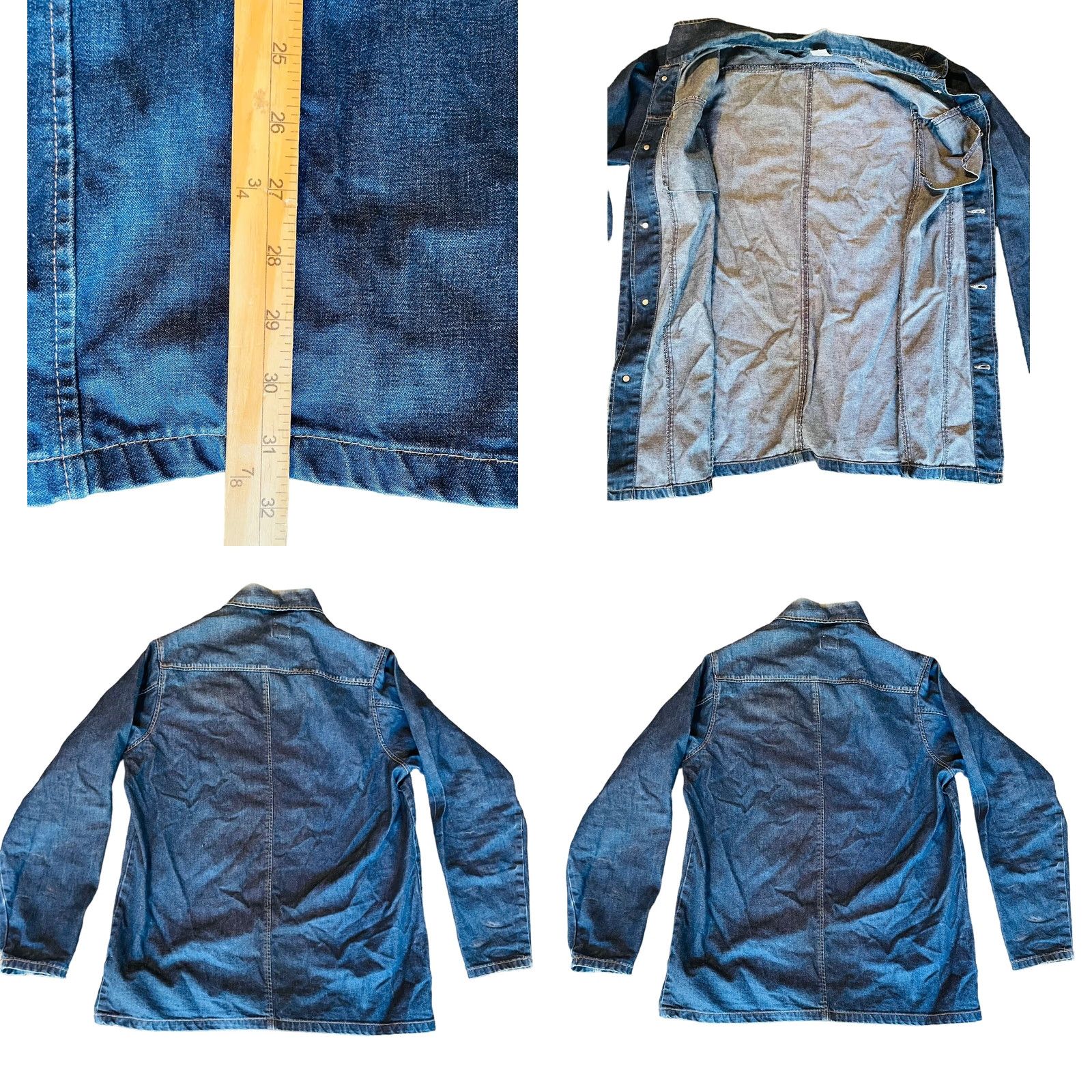 Levi's VINTAGE Levi's Trucker Jacket Denim 100% Cotton Dark Wash Blue Men's XL II Pockets Regular Fit Jacket Size US 36 / EU 52 - 8 Thumbnail