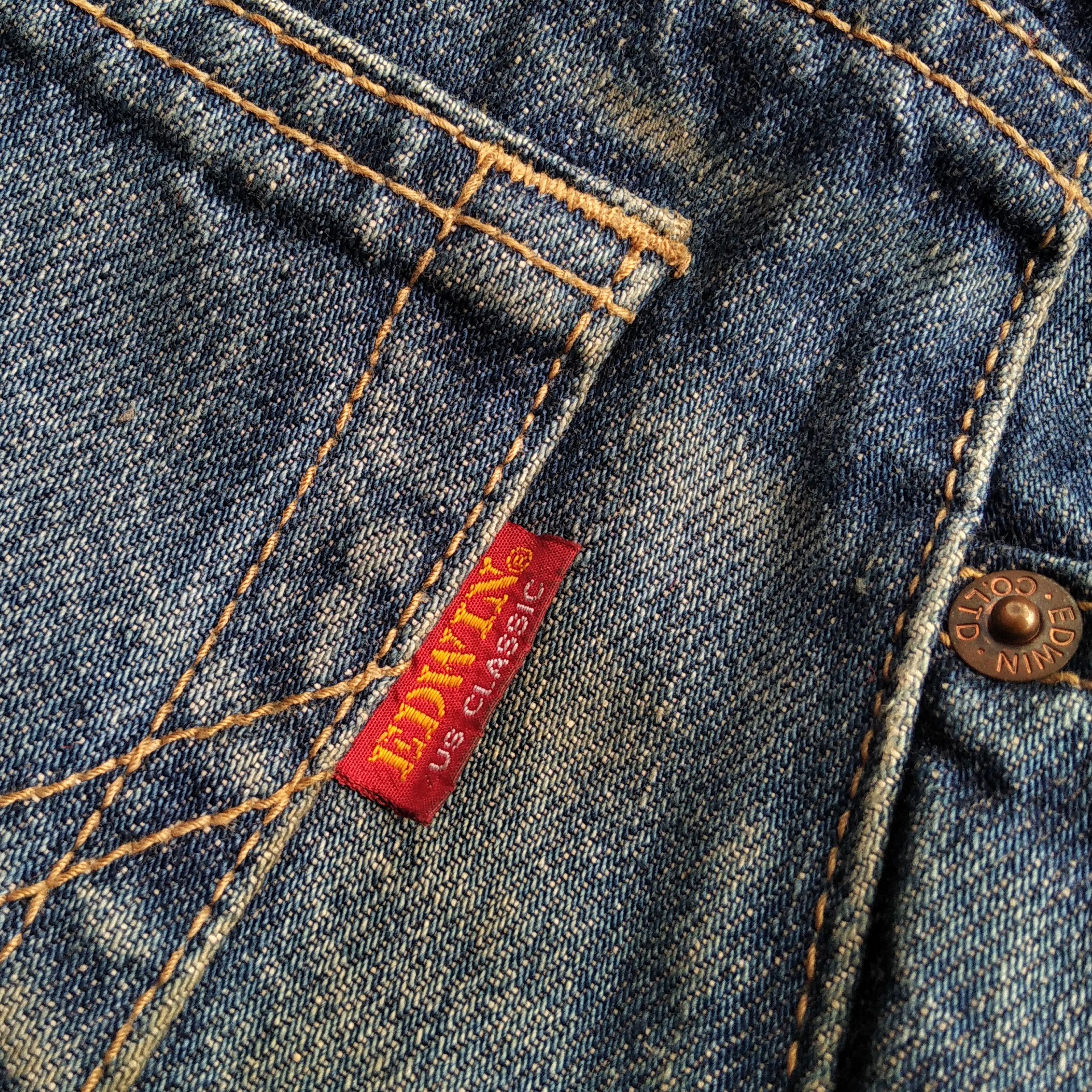 Edwin Vintage 90's EDWIN "US CLASSIC" Worn Denim Size US 34 / EU 50 - 6 Thumbnail