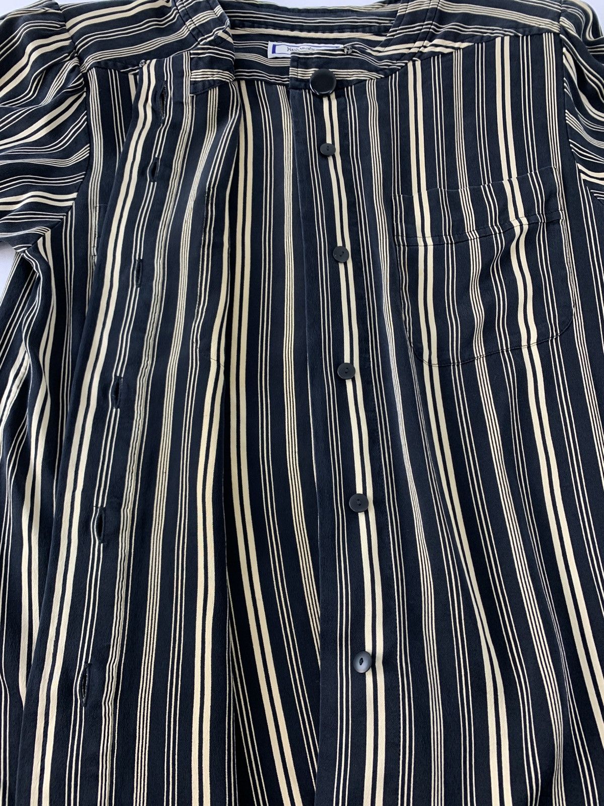 Yves Saint Laurent Yves Saint Lauren Chemisier Striped Blouse Button Up Shirt Size M / US 6-8 / IT 42-44 - 5 Thumbnail