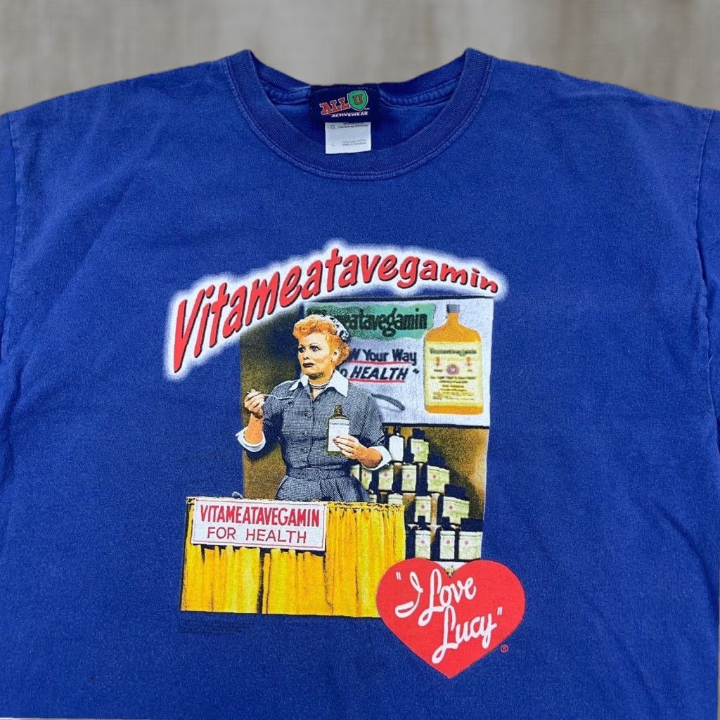Vintage Vintage I Love Lucy Shirt Men Large Blue Tee Y2K TV Show Promo Adult Retro Size US L / EU 52-54 / 3 - 1 Thumbnail