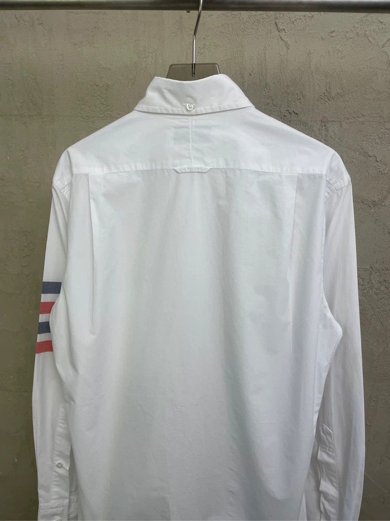 Thom Browne Thom browne White colorful four-striped long-sleeved shirt Size US XS / EU 42 / 0 - 4 Thumbnail