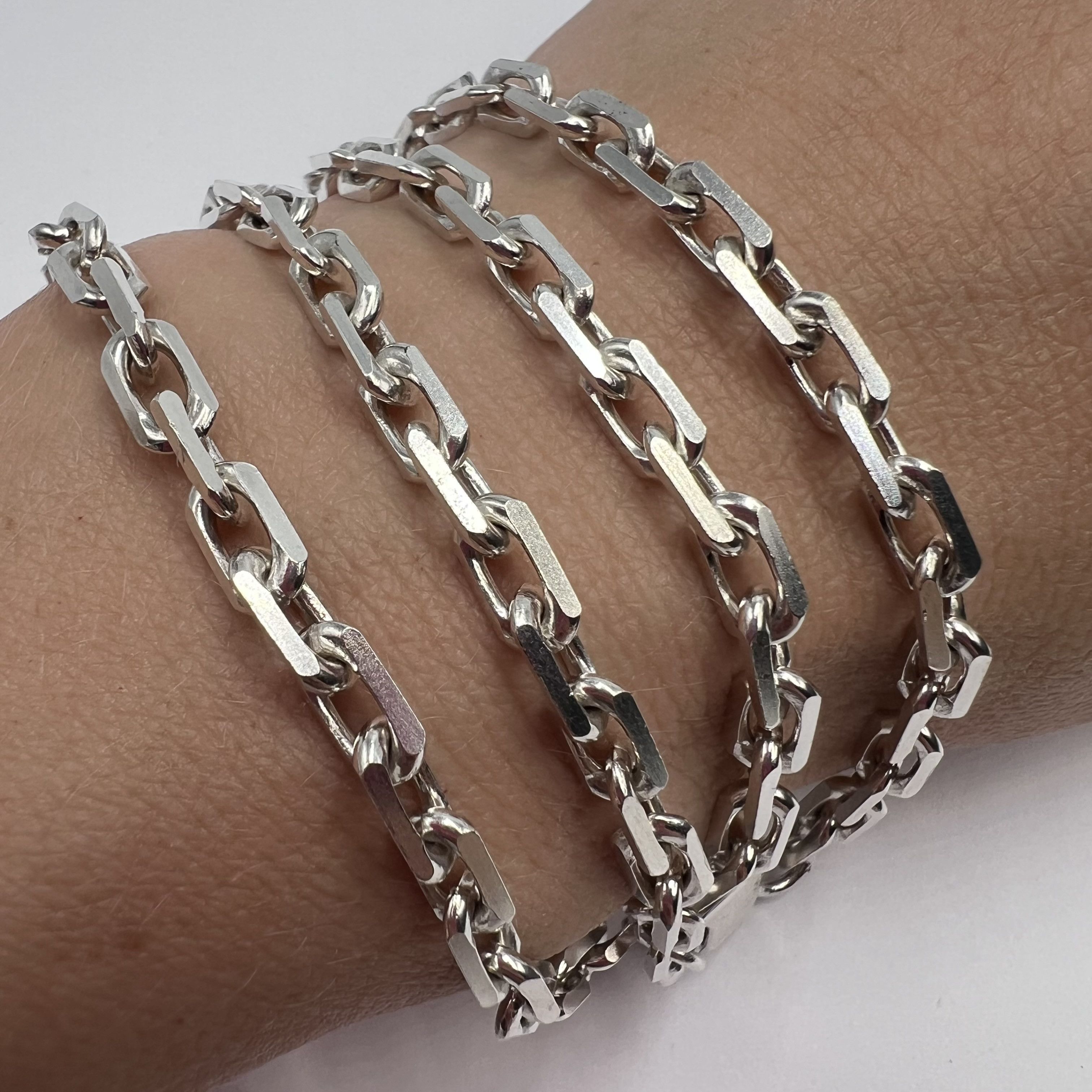Sterling Silver Massive Vintage Sterling Silver 925 Unisex Chain 26.8g Size ONE SIZE - 5 Thumbnail