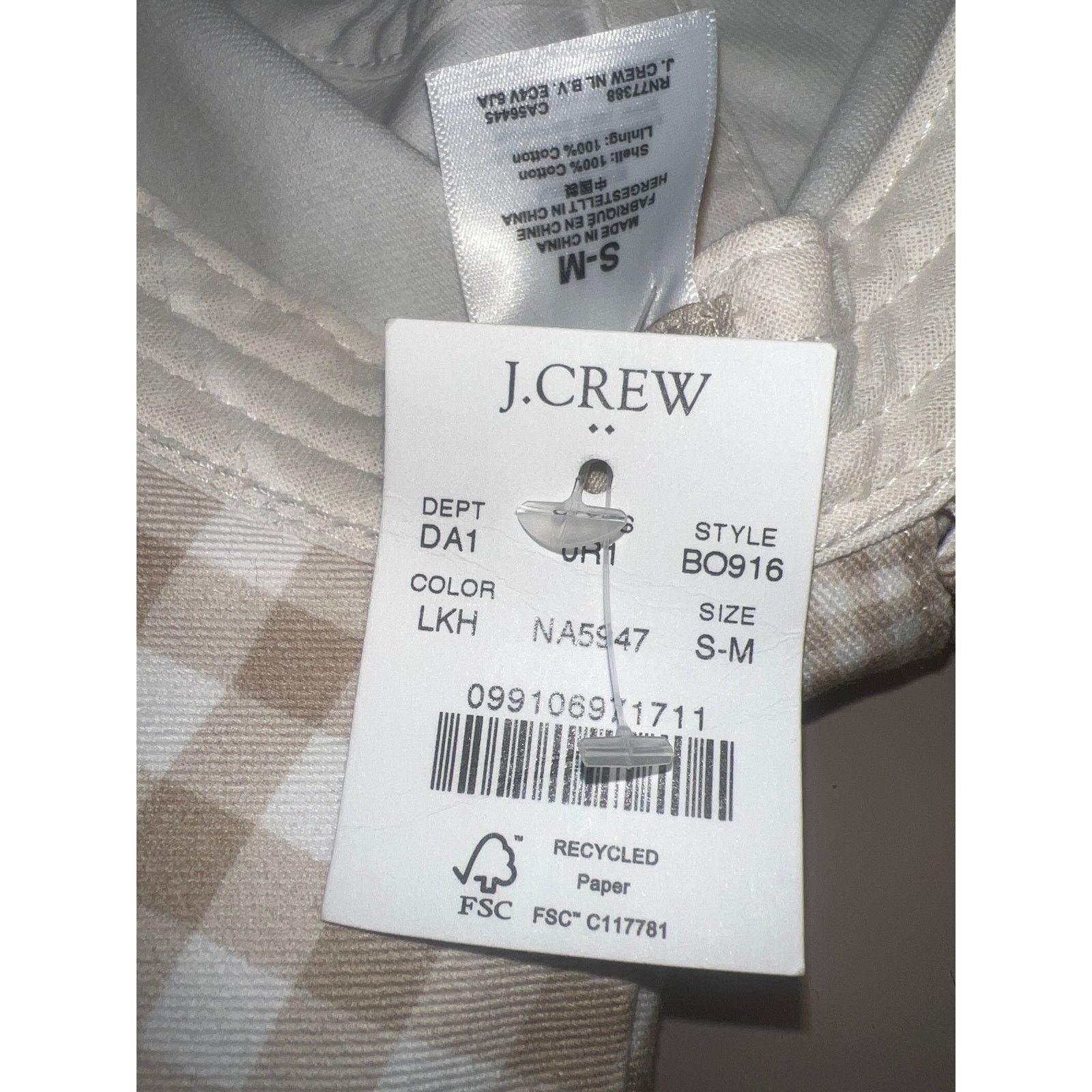 J.Crew J.Crew Women’s Bucket Hat Bow-Back Size S/M NWT 100% cotton Size ONE SIZE - 3 Thumbnail