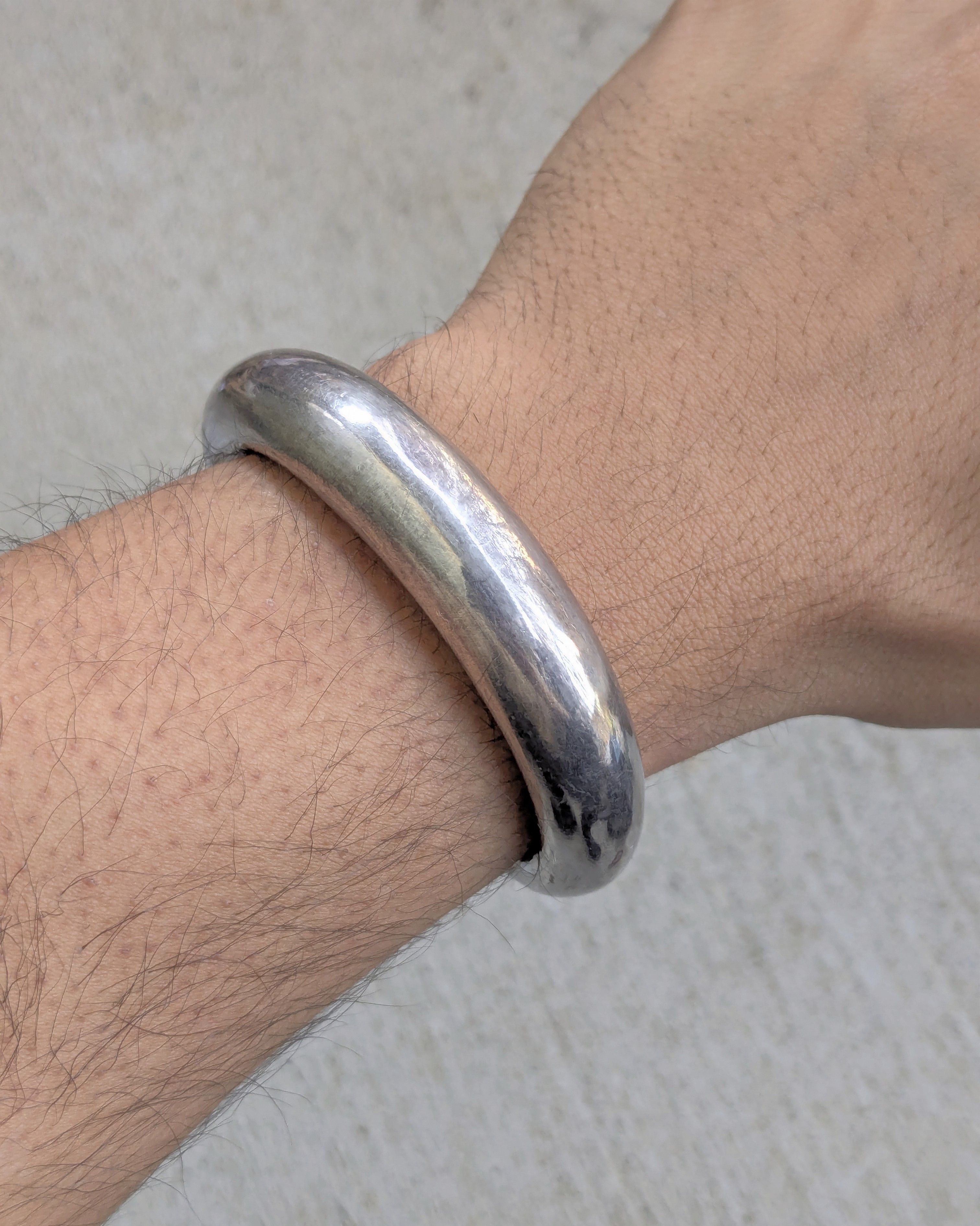 Other Vintage Sterling Silver Bracelet Hollow Puffy 5.25 Modern Size ONE SIZE - 12 Thumbnail