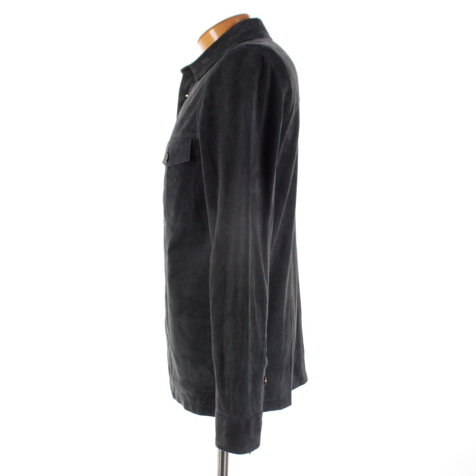 Luciano Barbera Luciano Barbera Overshirt Size M US In Blue Suede Size US M / EU 48-50 / 2 - 4 Thumbnail