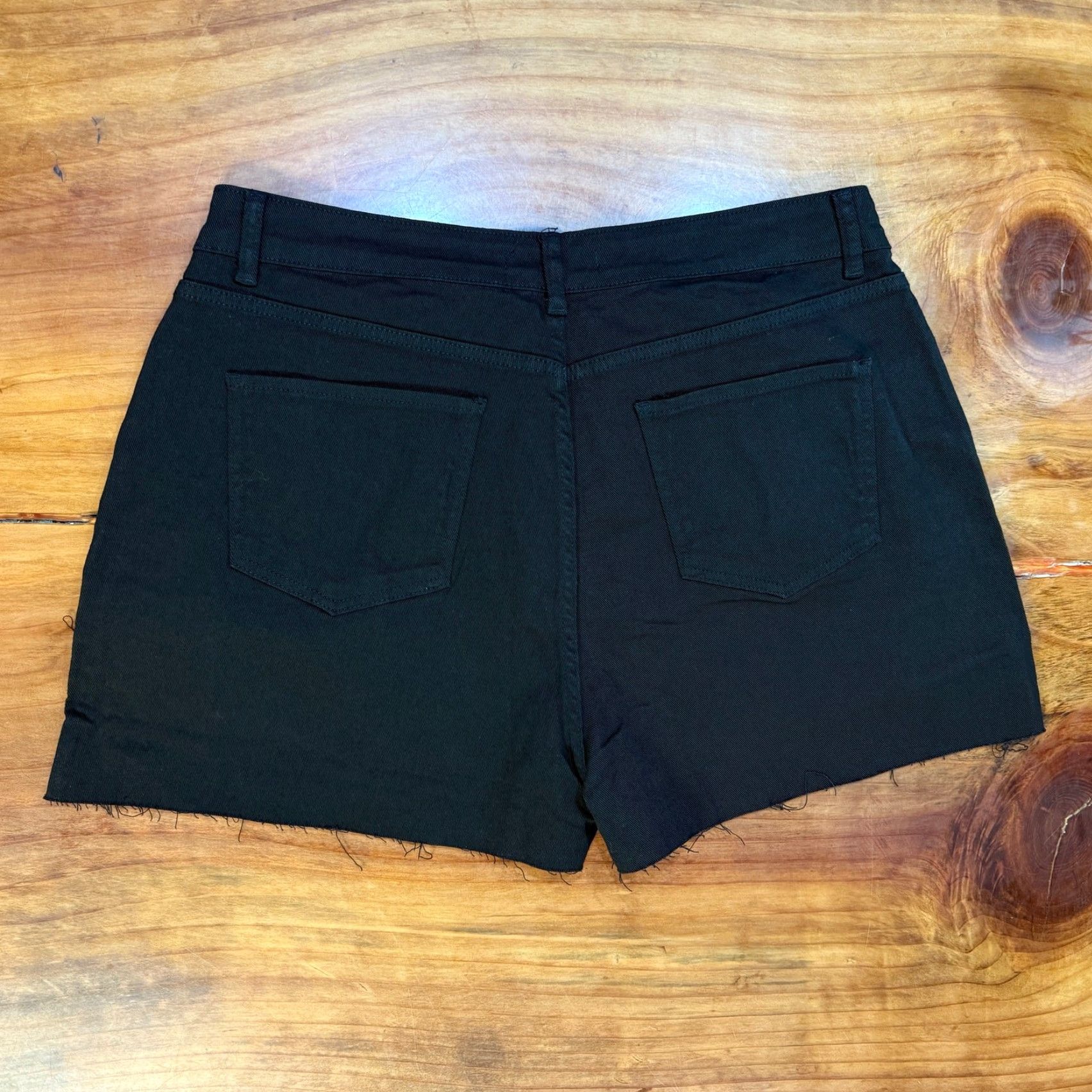Vintage Foxblood Women's Shorts 36 Denim Raw Hem Cotton Goth Punk Black Size 25" / US 0 / IT 36 - 6 Thumbnail