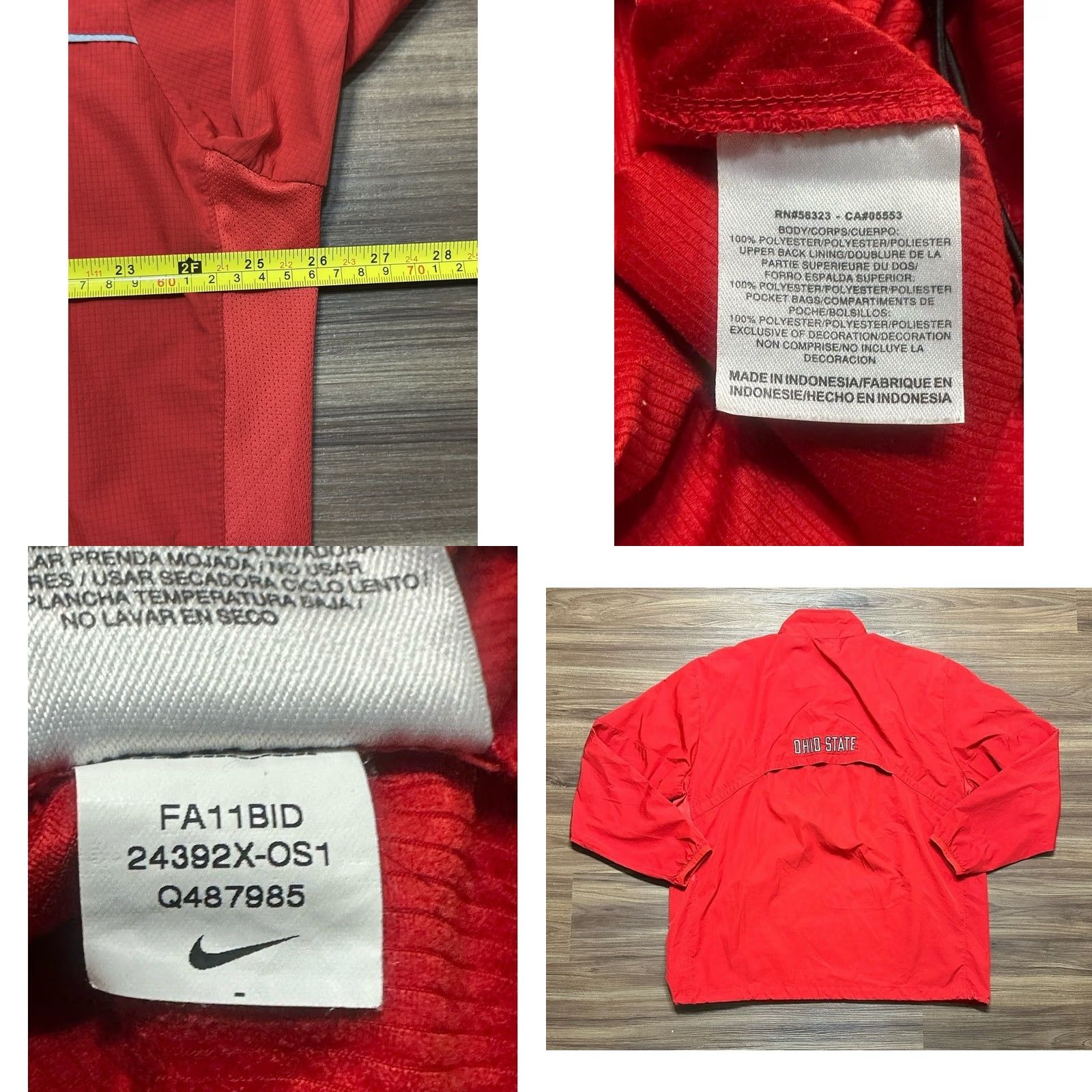 Nike Nike Storm-Fit Ohio State Buckeyes Pullover Windbreaker Red Quarter Zip XL Men Size US XL / EU 56 / 4 - 8 Thumbnail