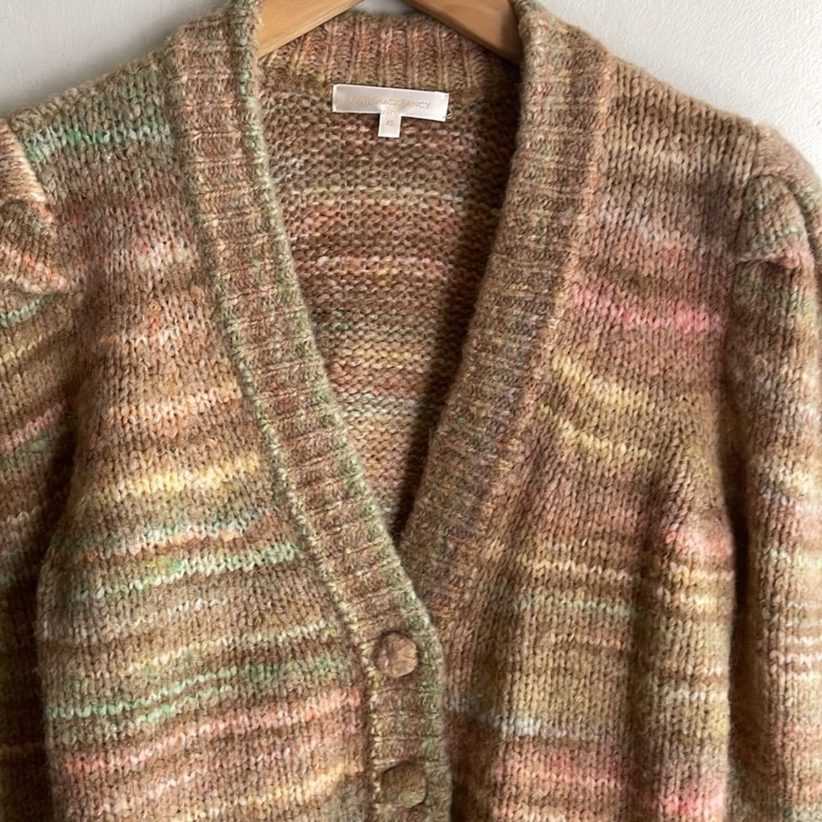 LoveShackFancy LOVESHACKFANCY Wilford Boyfriend Cardigan Harvest Oat Size XS / US 0-2 / IT 36-38 - 5 Thumbnail
