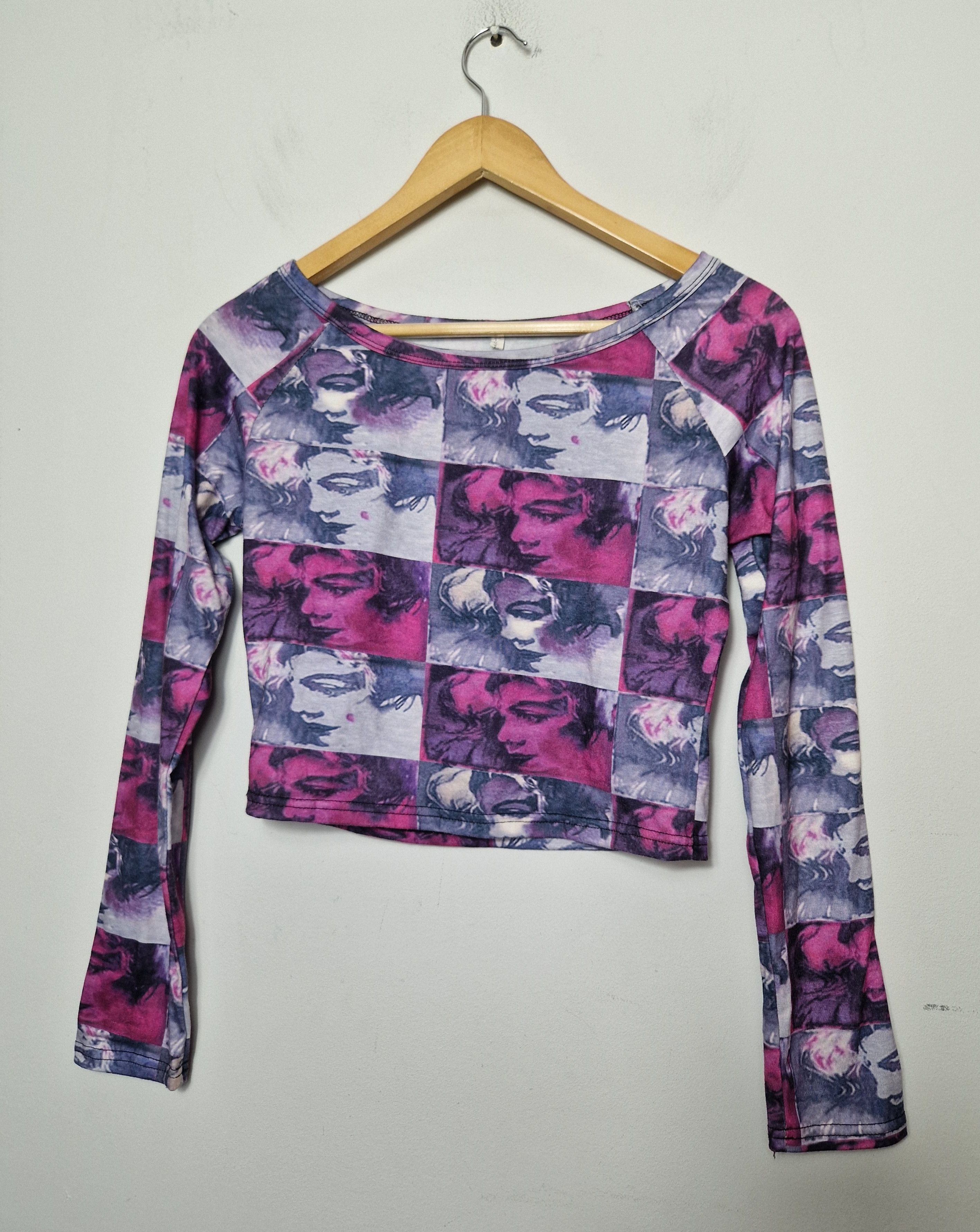 Jean Paul Gaultier vintage marilyn monroe facesjapanese gaultier mesh top y2k Size L / US 10 / IT 46 - 1 Thumbnail
