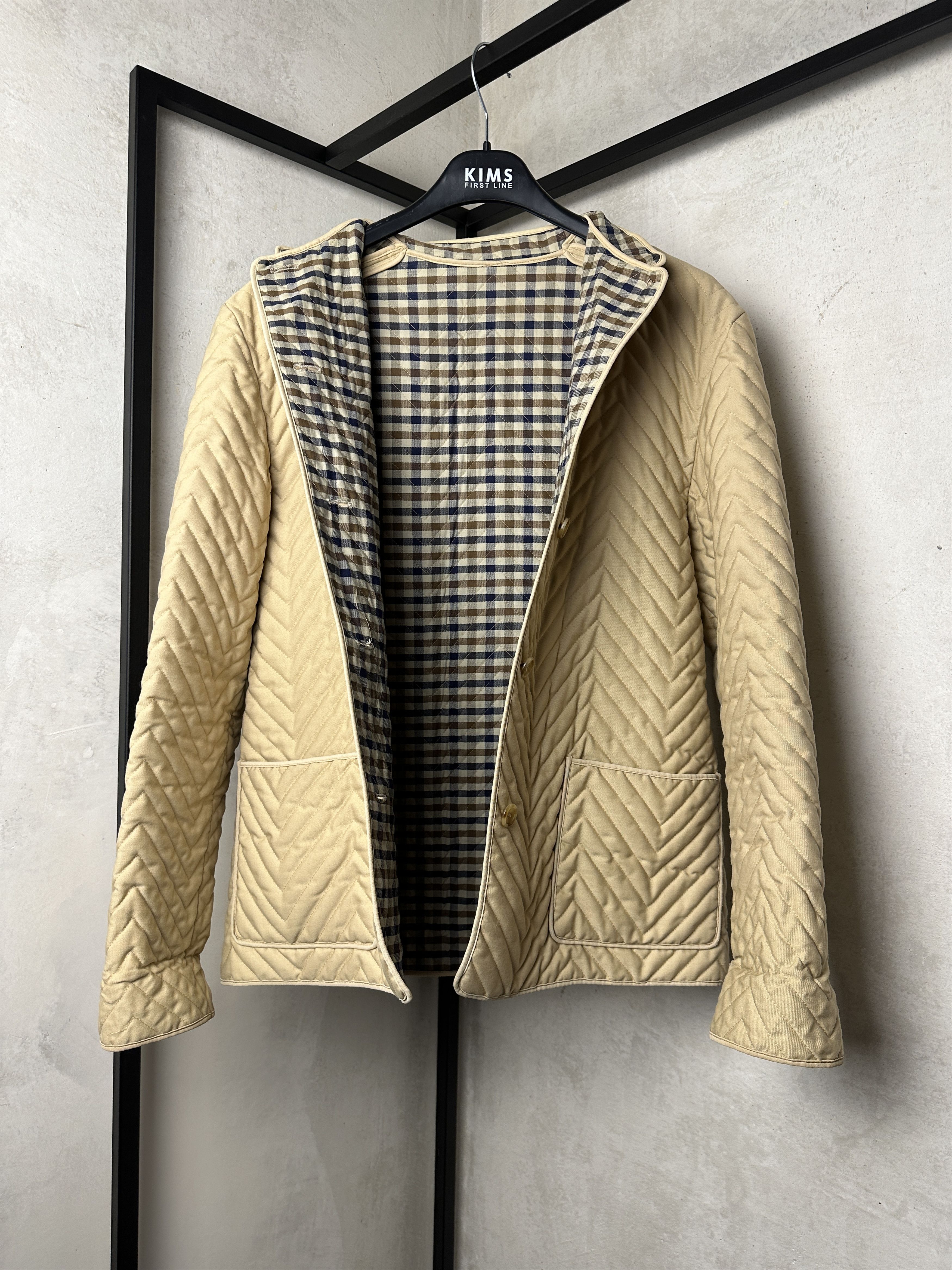 Aquascutum Aquascutum Checkered Liner Quilted Coat Jacket Size US M / EU 48-50 / 2 - 2 Thumbnail