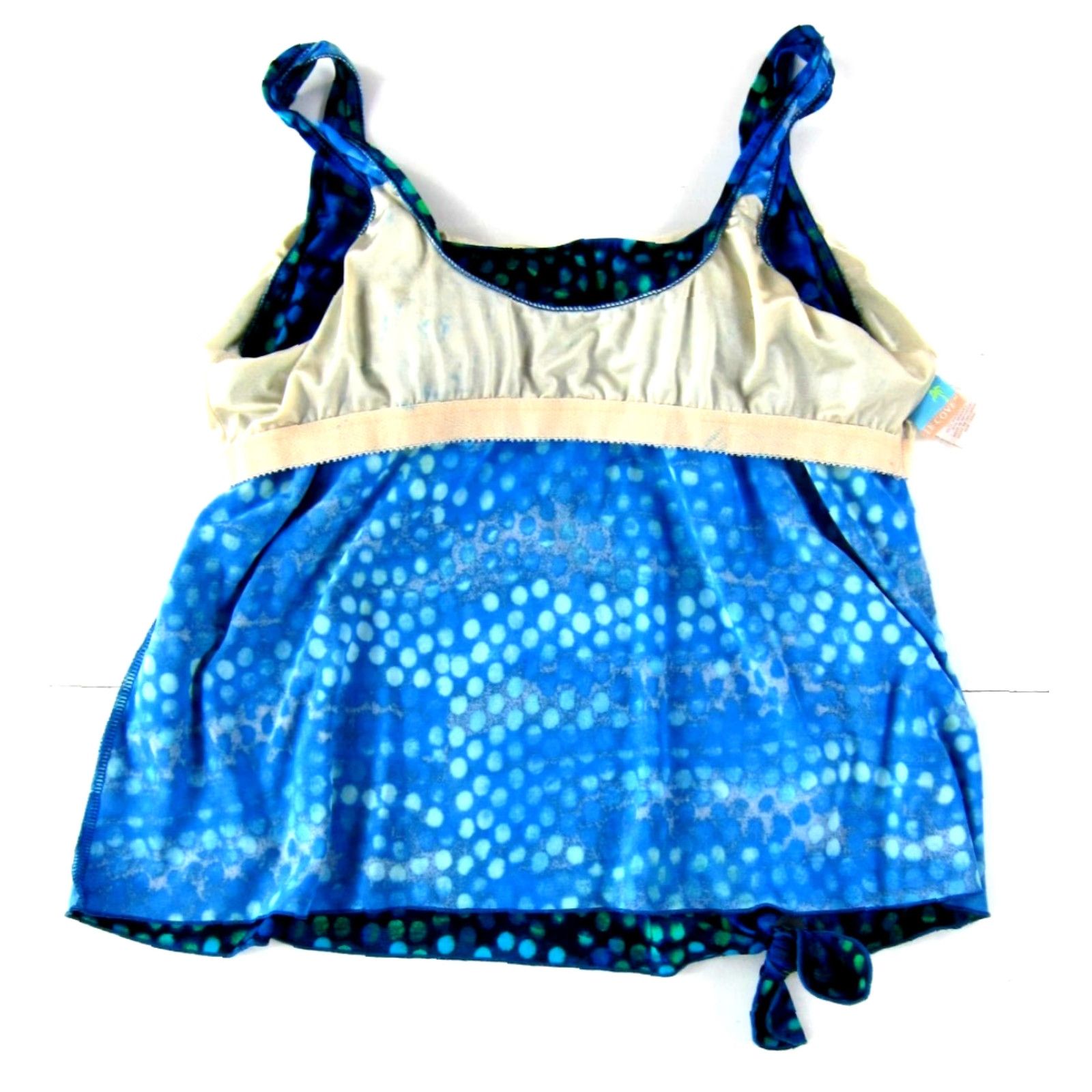Vintage LE COVE Tankini Top Women Built In Bra Blue Size 3XL / US 20-22 - 6 Thumbnail
