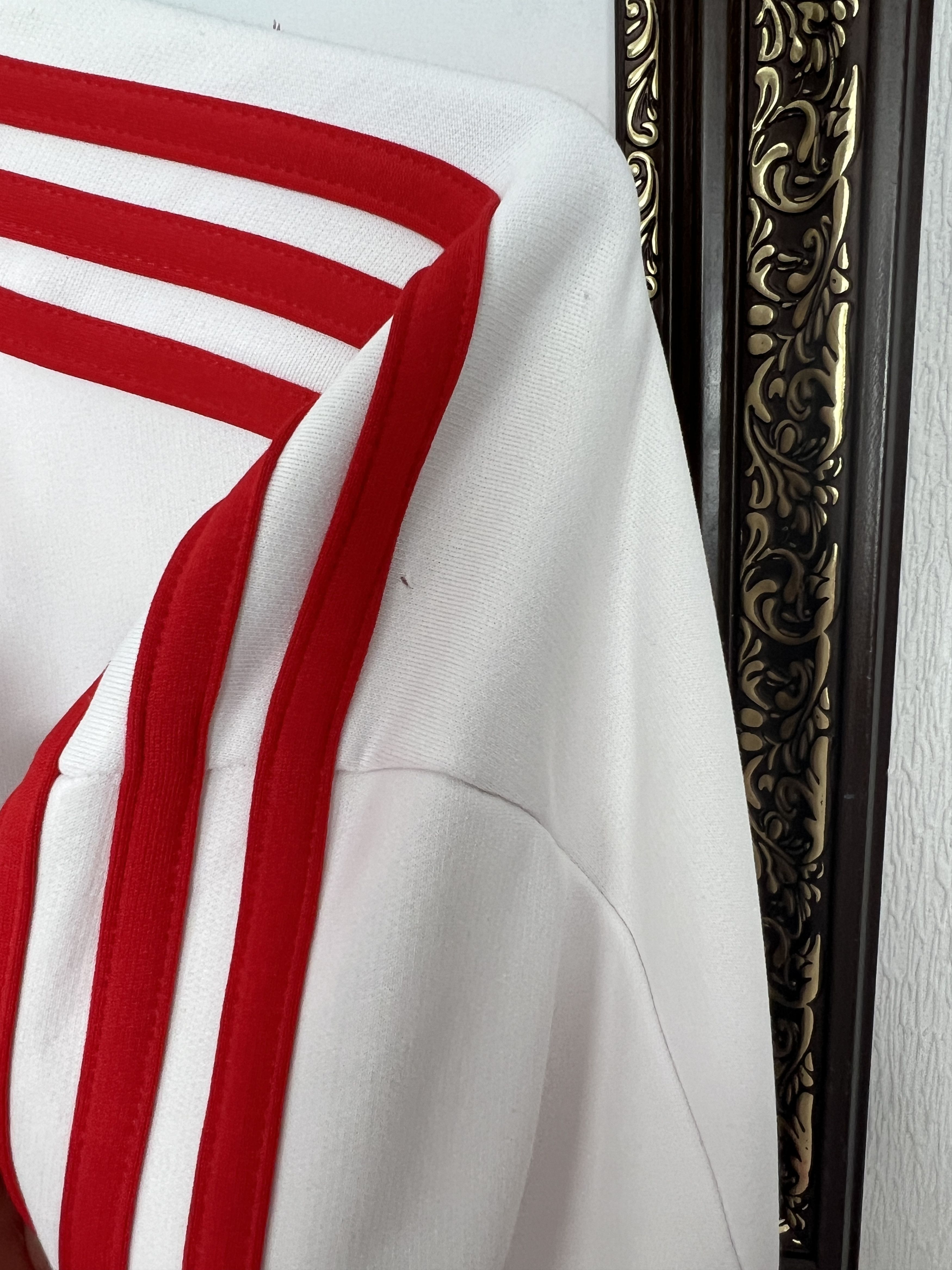 Adidas Vintage Adidas Liverpool White Football Jacket Soccer Size US XXL / EU 58 / 5 - 9 Thumbnail