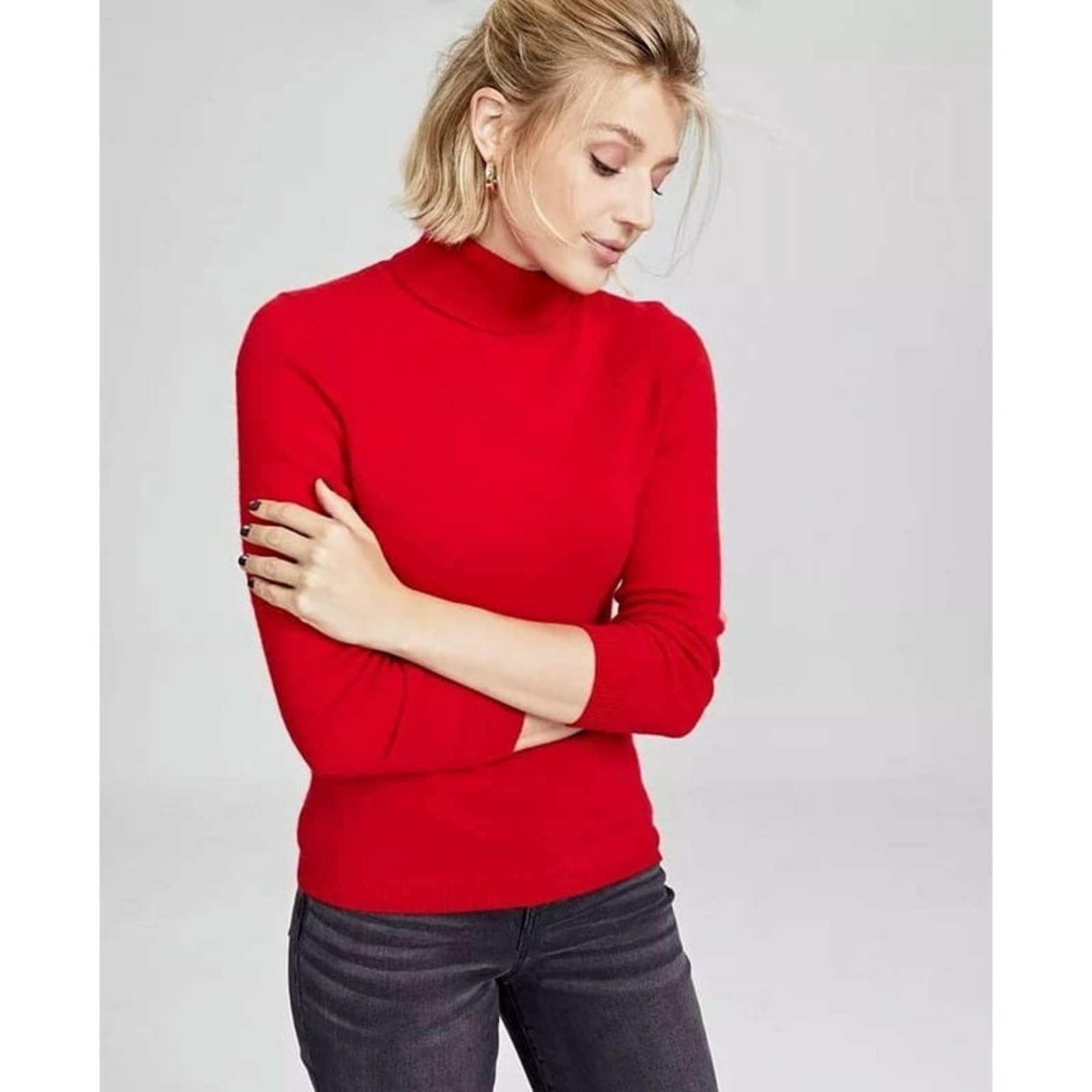 Croft & Barrow Vintage Croft & Barrow 100% Cashmere Red Turtleneck ...