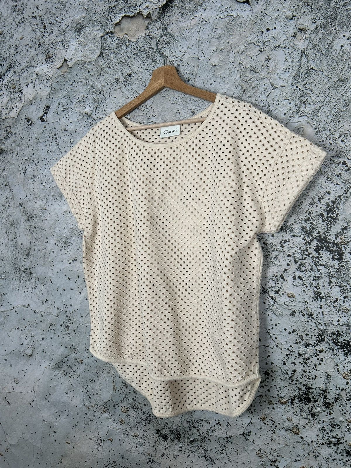 Vintage Ganni Distressed Oversized Tee Avant Garde Minimalist Size US M / EU 48-50 / 2 - 2 Thumbnail