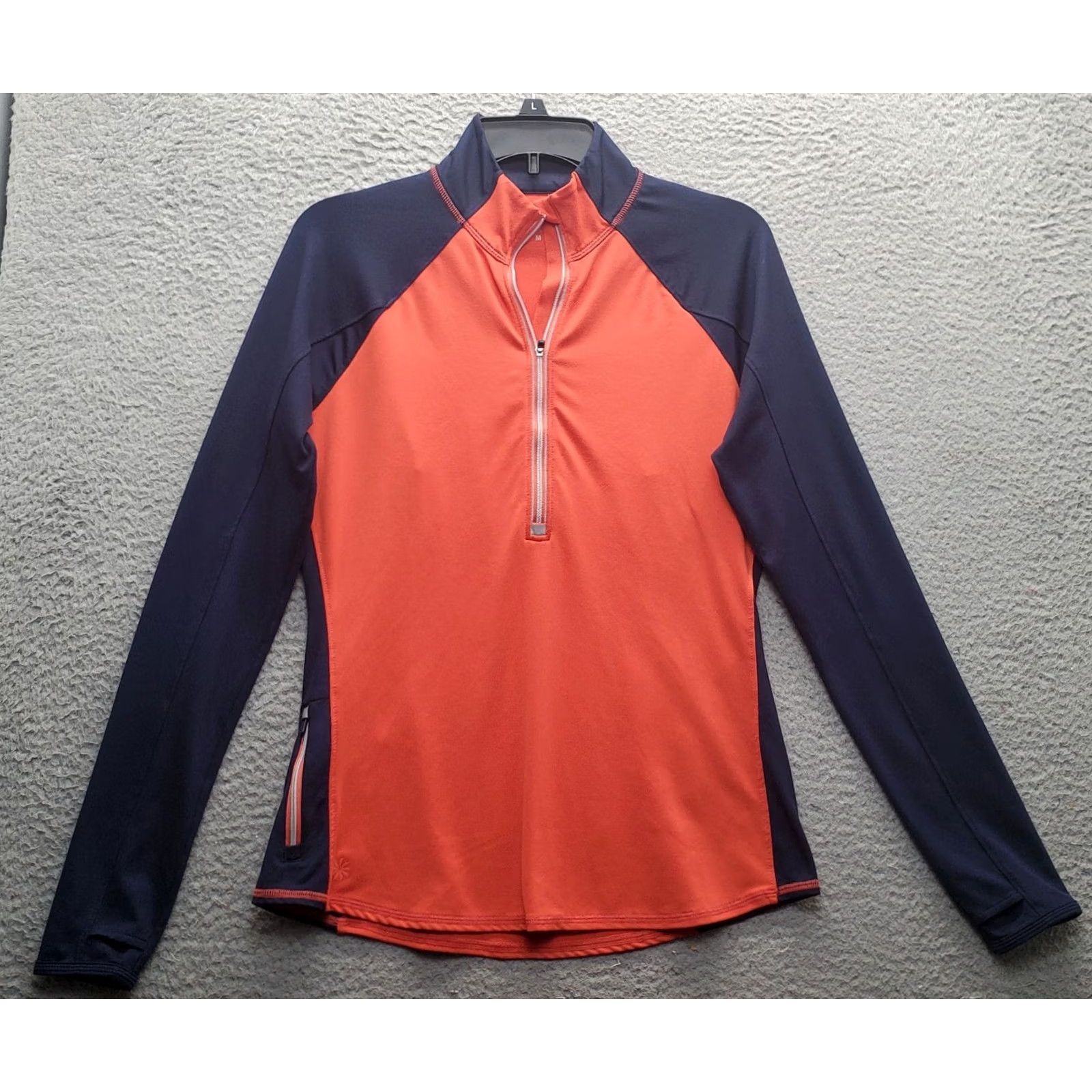 Athleta Athleta Women Size M Multicolor Slim Stretch Long Sleeve Half Zip Top Shirt Size M / US 6-8 / IT 42-44 - 2 Thumbnail