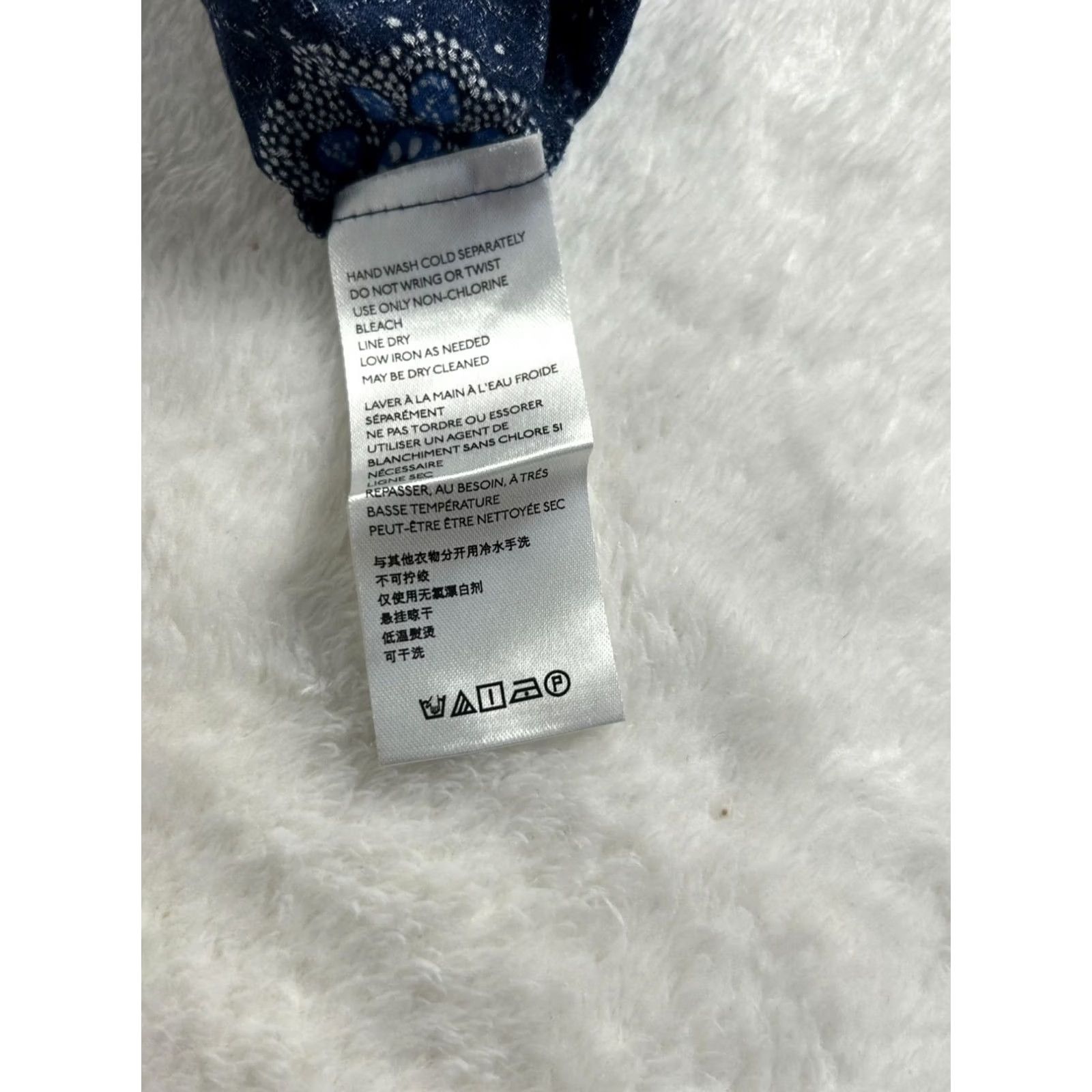 Vintage Maeve Anthropologie Boswell Blouse Blue Floral Long Sleeve V-Neck Pullover Women’s Size 8 Casual Shirt Size M / US 6-8 / IT 42-44 - 5 Thumbnail