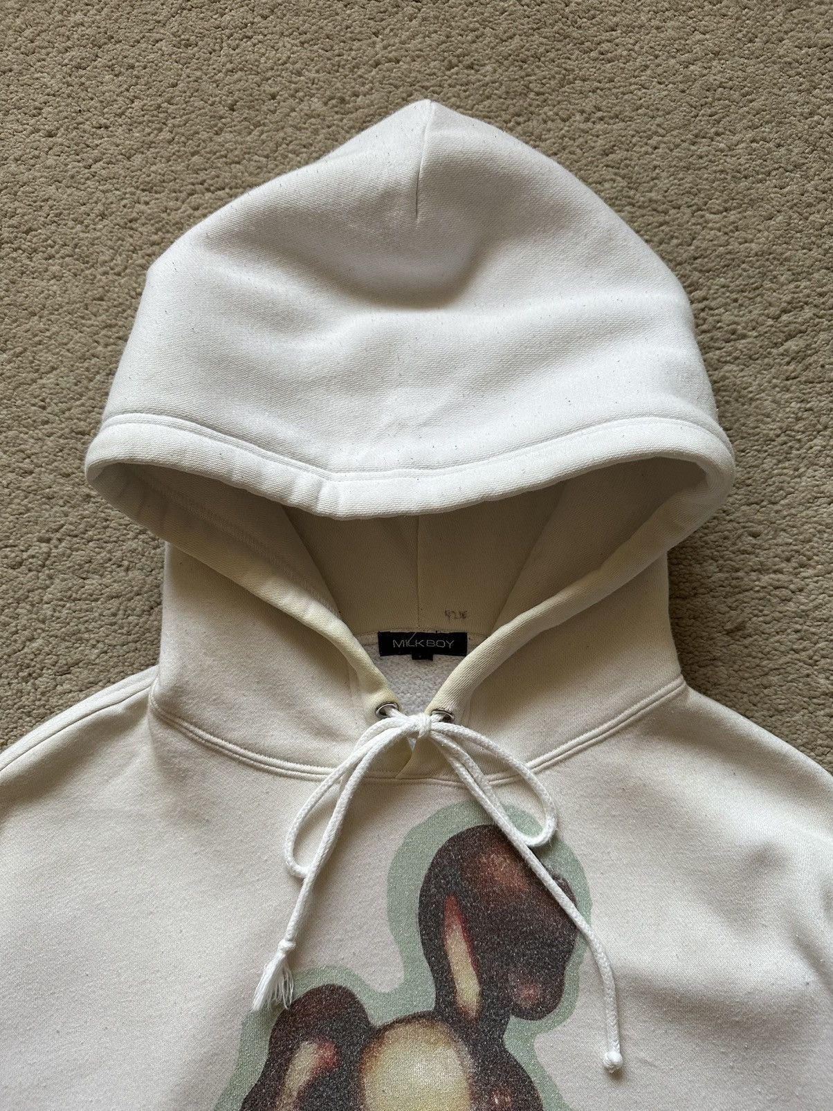 Japanese Brand 1990s MilkBoy Rabbit Sweet Brainy Oversized Hoodie Size US L / EU 52-54 / 3 - 7 Thumbnail