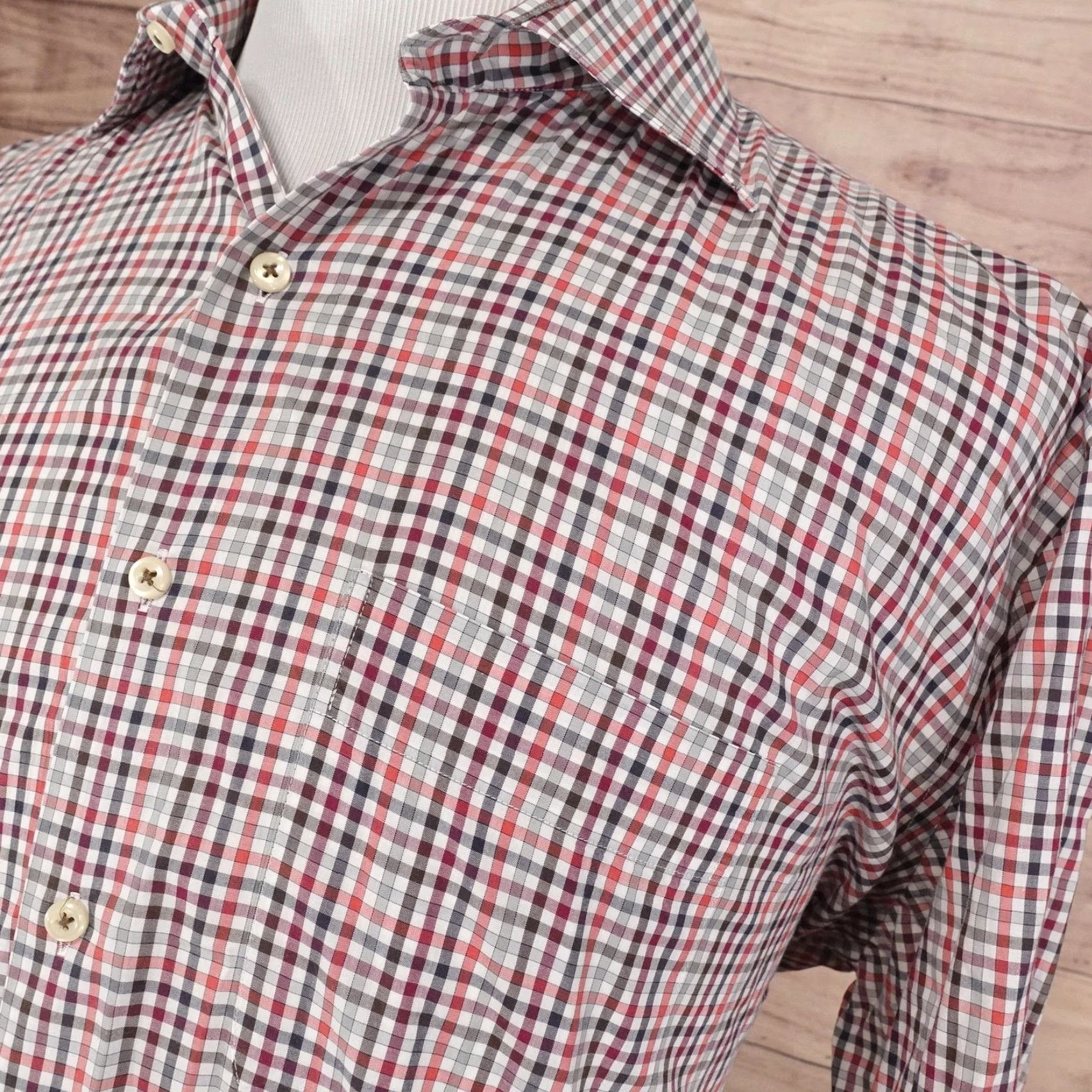Peter Millar VINTAGE? Peter Millar Shirt Mens XL Plaid Long Sleeve Button Up Turkey Size US XL / EU 56 / 4 - 2 Thumbnail