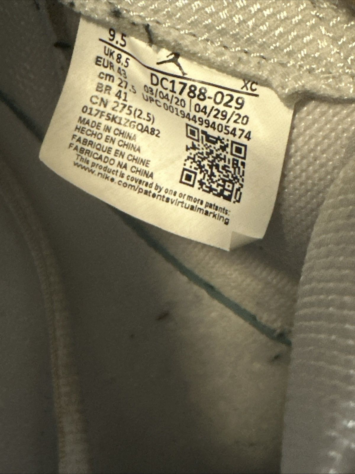 Nike Men Nike Air Jordan 1 High CO JP TOKYO Grey 9.5 DC 1788 029 Size US 9.5 / EU 42-43 - 11 Thumbnail