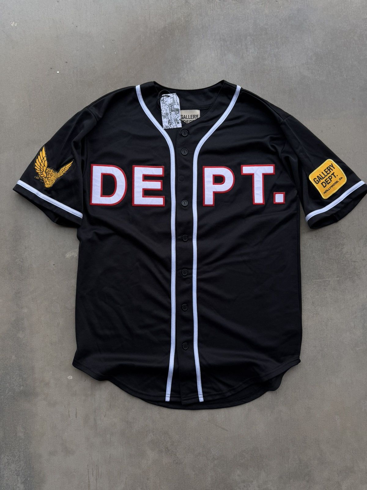 Gallery Dept. Gallery Dept. Echo Park Baseball Jersey – Black Small NWT Size US S / EU 44-46 / 1 - 1 Thumbnail