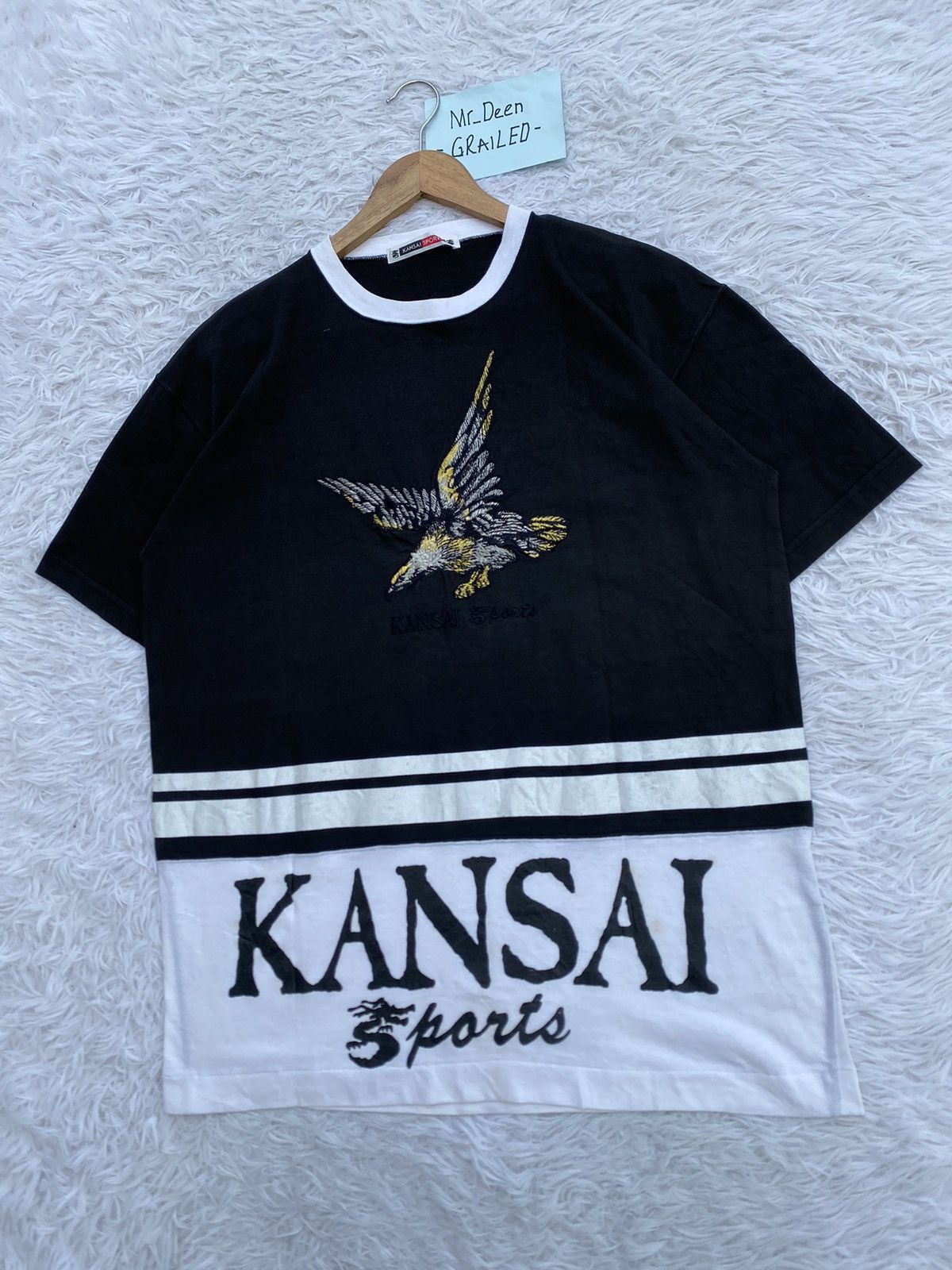 Kansai Yamamoto Rare Vintage Kansai Sport Spellout Shirt Size US L / EU 52-54 / 3 - 3 Thumbnail