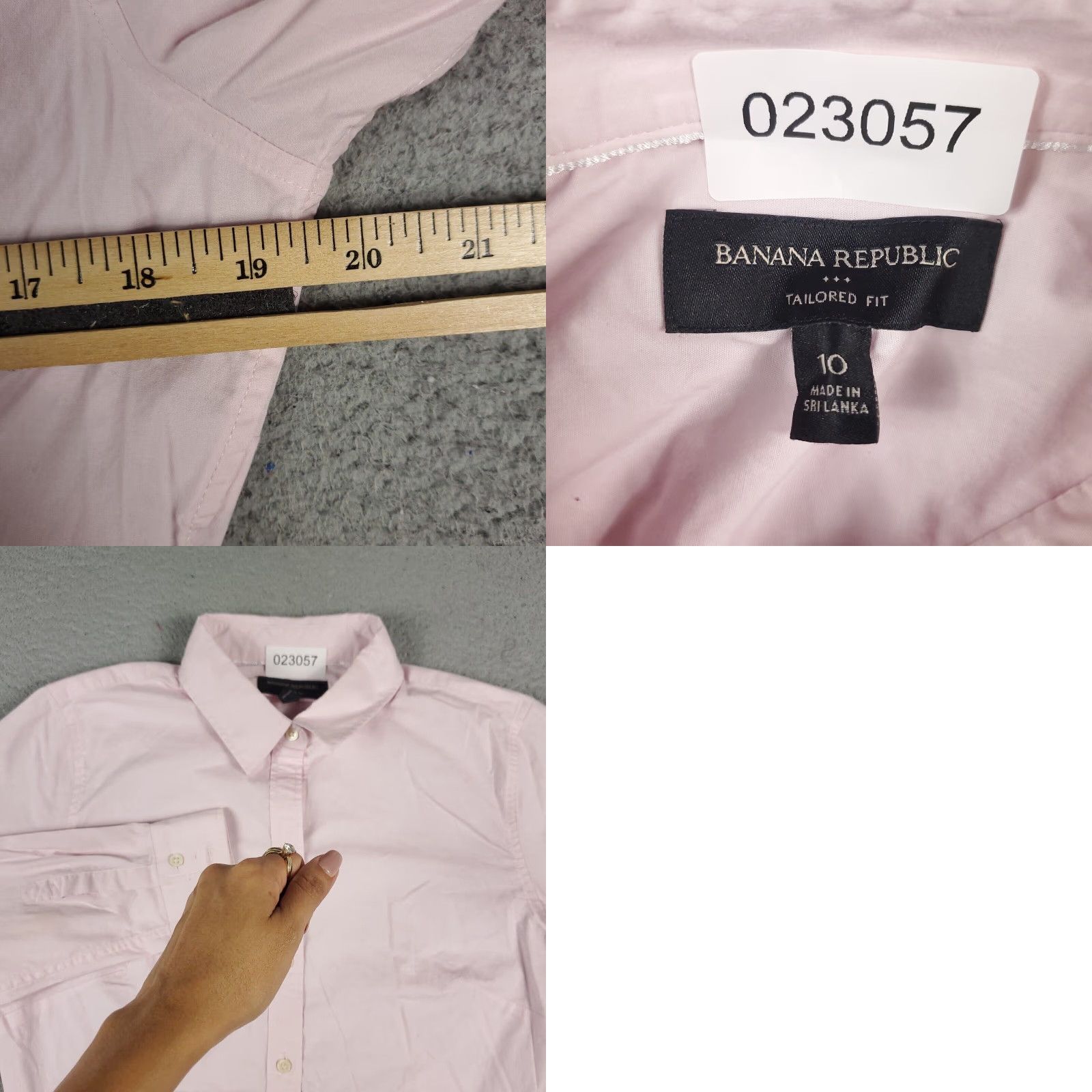 Banana Republic Banana Republic Button-Up Shirt Womens Size 10 Pink Long Sleeve Casual Regular Fit Size L / US 10 / IT 46 - 8 Thumbnail