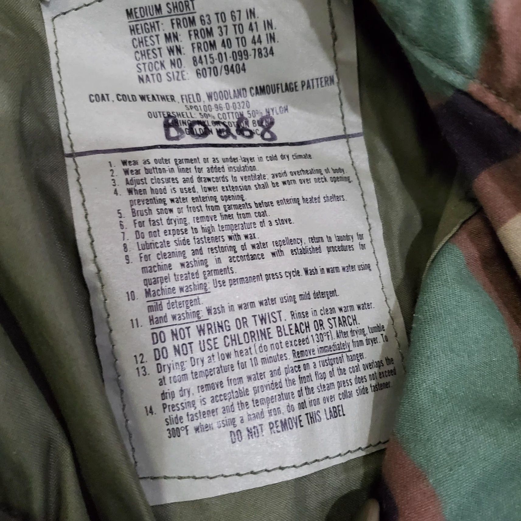 Vintage VINTAGE M65 Field Jacket Us Air Force Mens Medium Short Woodland Camo Coat 90s Military Zip Size US 31 - 6 Thumbnail