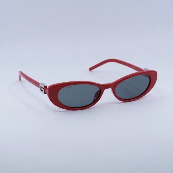 Gucci New Gucci GG1680S 005 Sunglasses - Red Frame, Smoke Lenses Size ONE SIZE - 4 Thumbnail