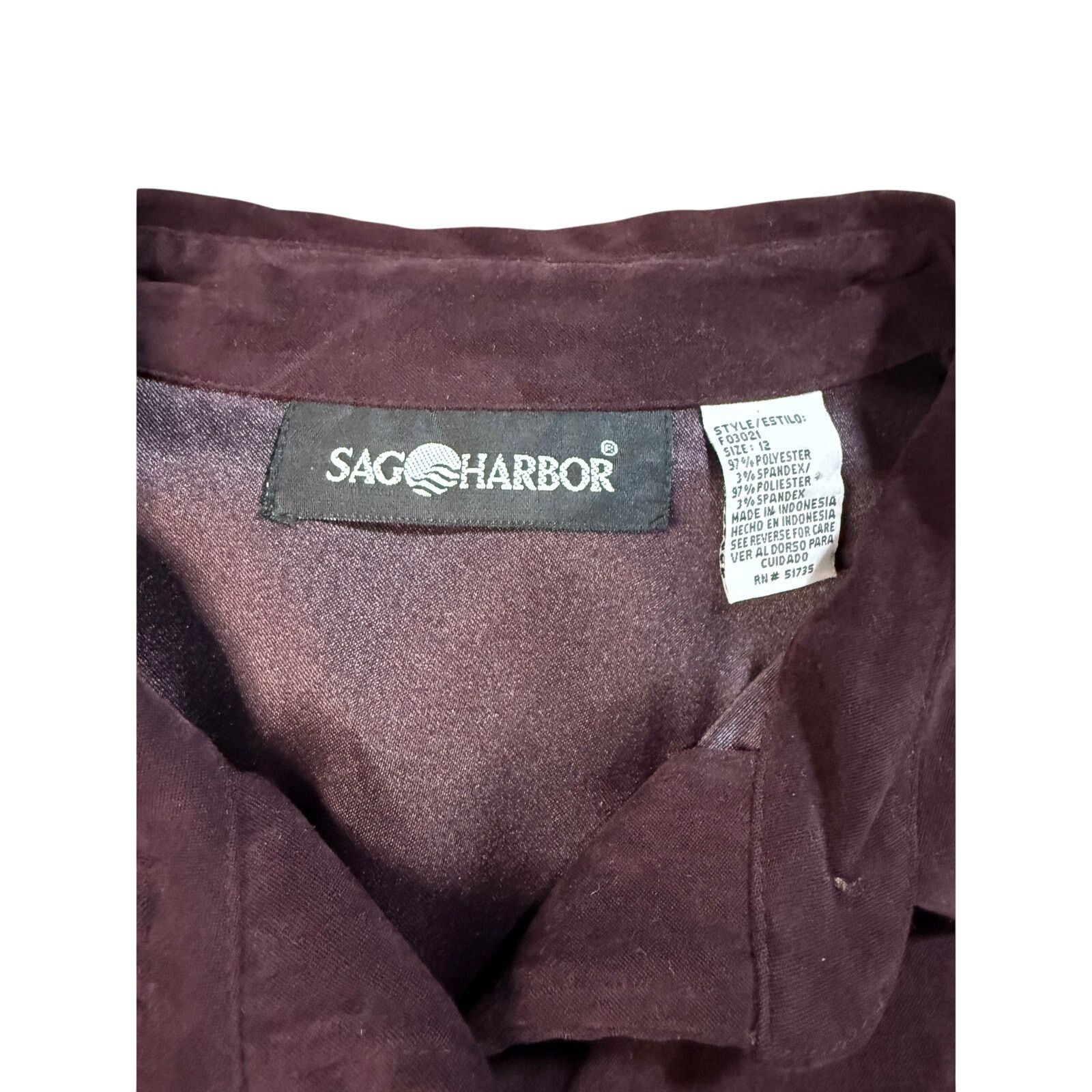 Vintage Vintage 90s Sag Harbor Faux Suede Purple Women's Blouse Size XL / US 12-14 / IT 48-50 - 5 Thumbnail