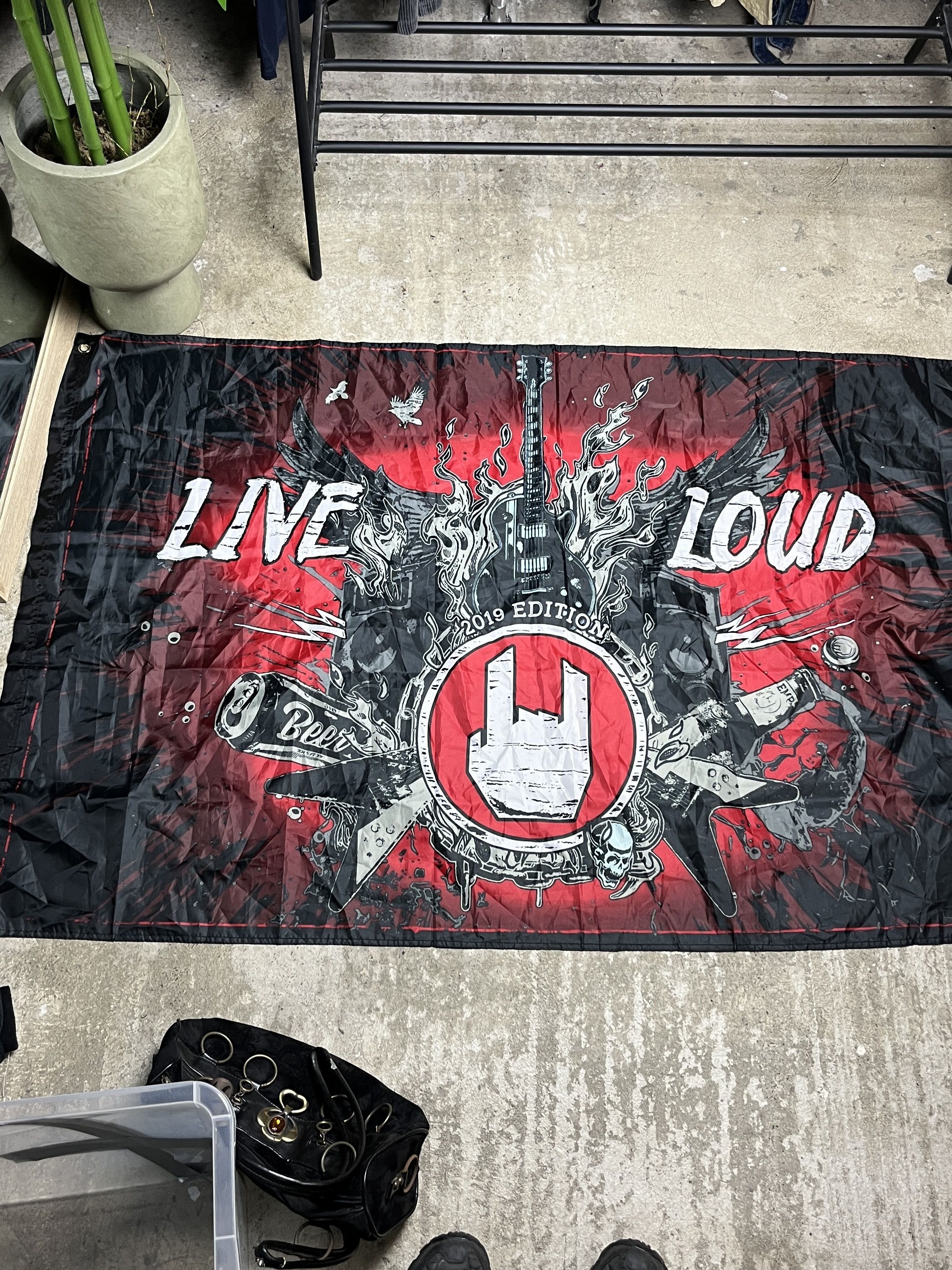Vintage 2019 EMP LIVE LOUD ROCK BANNER - № 4509 Size ONE SIZE - 2 Thumbnail