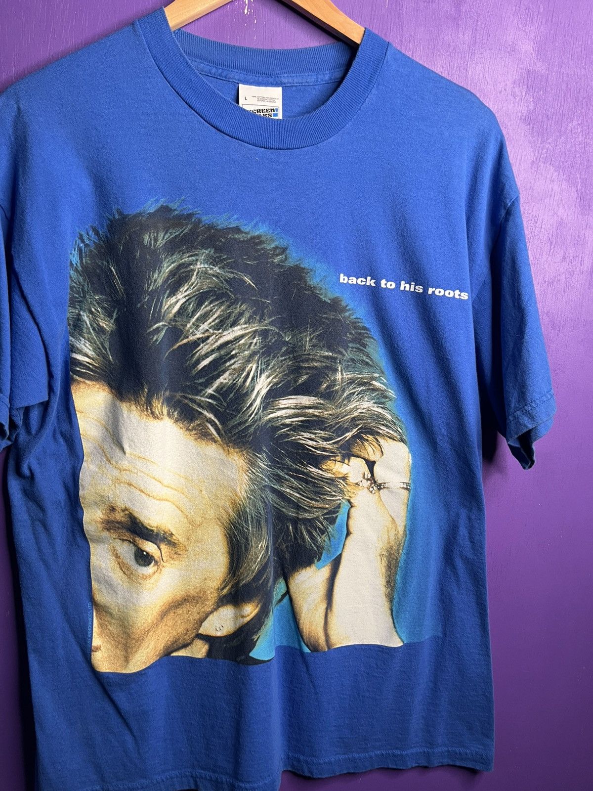 Band Tees × Vintage Vintage 90s Rod Stewart back to his roots tour tee Size US L / EU 52-54 / 3 - 3 Thumbnail