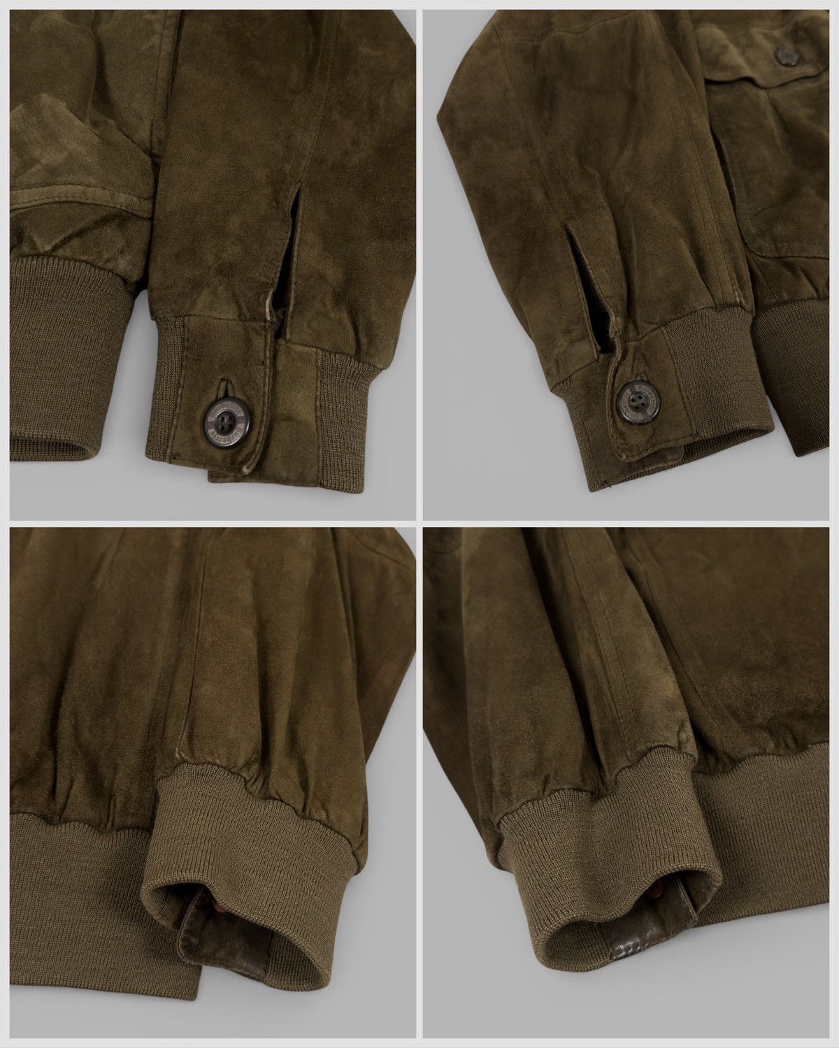 Burberry 80's BURBERRYS Nova Check Lined Suede Leather Bomber Jacket Size US L / EU 52-54 / 3 - 7 Thumbnail