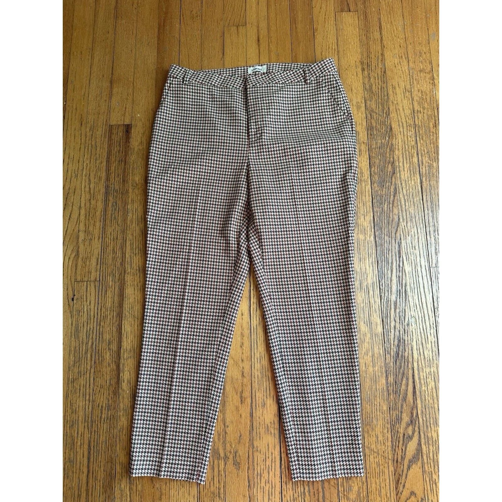 L'AGENCE L'AGENCE Ludivine Trouser Pants Tan Houndstooth Size 8 Size 30" / US 8 / IT 44 - 3 Thumbnail