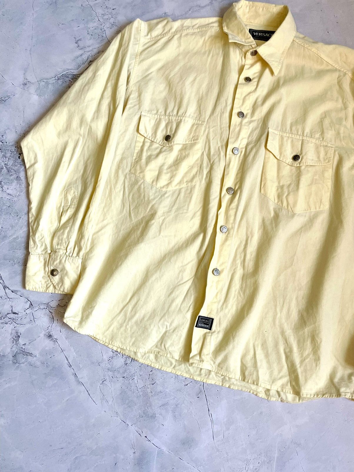 Versace × Versus Versace × Vintage Versace Flannel Buttons Jacket Overshirt Size US L / EU 52-54 / 3 - 2 Thumbnail