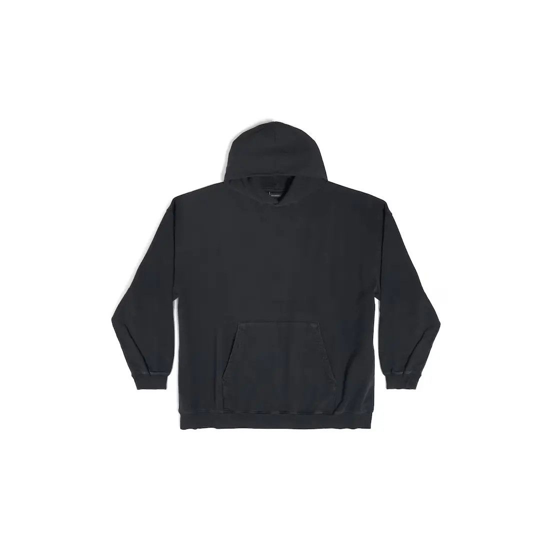 Balenciaga o1in1g0725 Back Hoodie Large Fit in Black Size L / US 10 / IT 46 - 1 Thumbnail