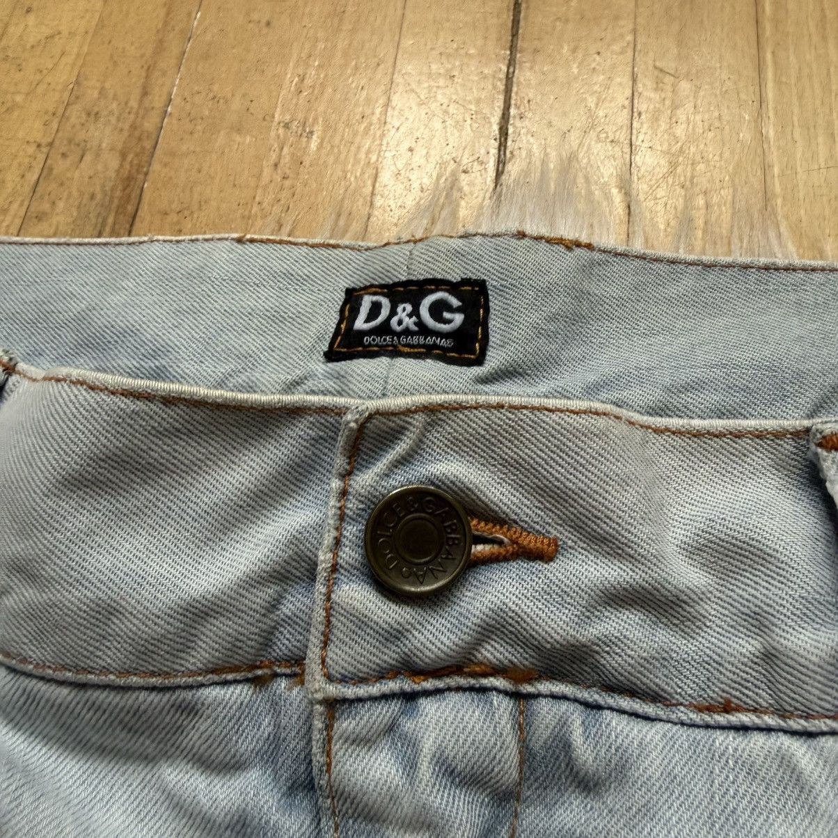 Dolce & Gabbana 📌Vintage Crazy Dolce&Gabbana 00s Distress Y2K Straight Jean Size US 30 / EU 46 - 7 Thumbnail