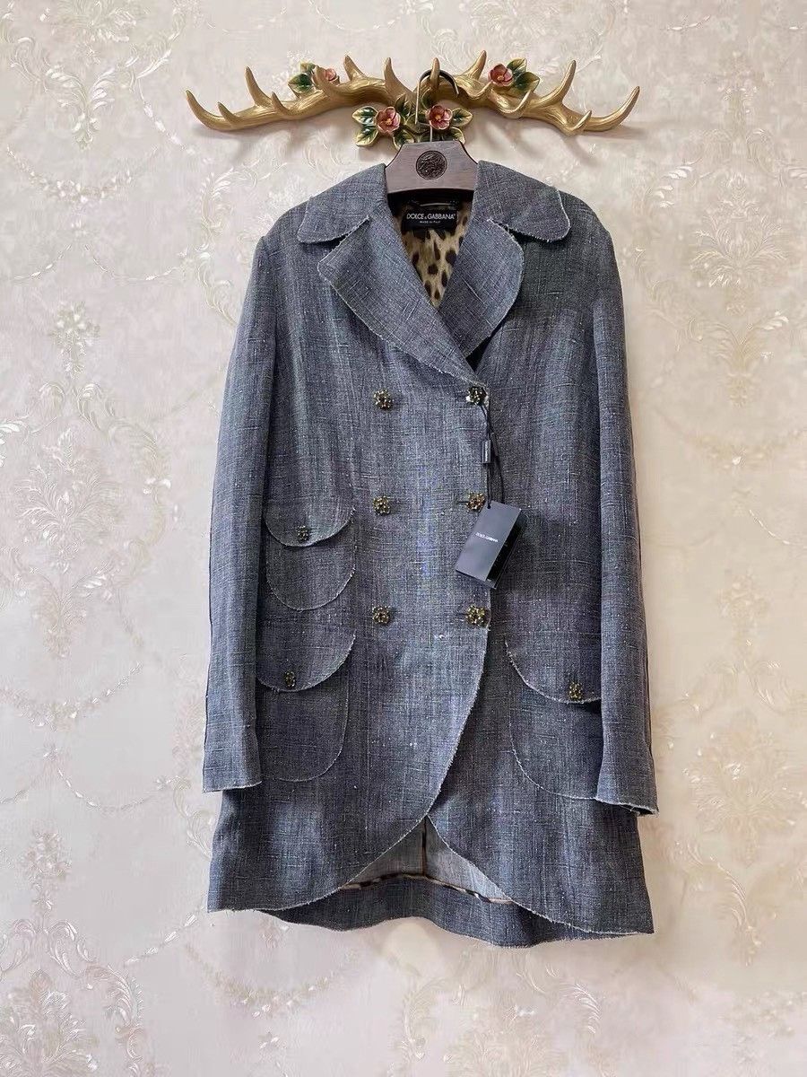 Dolce & Gabbana DG Runway Linen Trench Coat Size M / US 6-8 / IT 42-44 - 1 Thumbnail