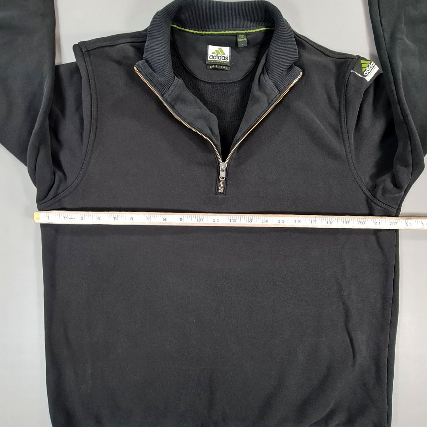 Adidas adidas Mens Sweatshirt Black Large 1/4 Zip Mock Neck City Sports Vintage Y2K Regular Sweatshirt Mens Size US L / EU 52-54 / 3 - 7 Thumbnail